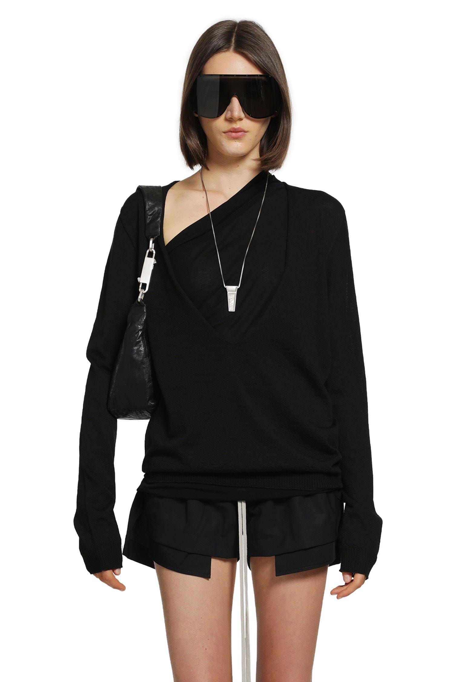 Rick Owens Tower Extreme V-Neck Sweater