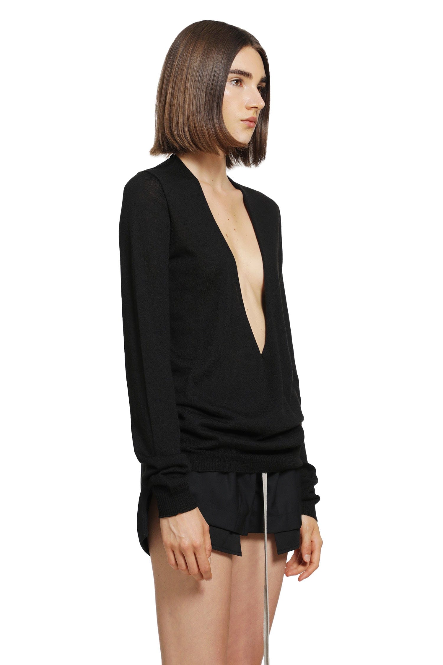 Rick Owens Tower Extreme V-Neck Sweater
