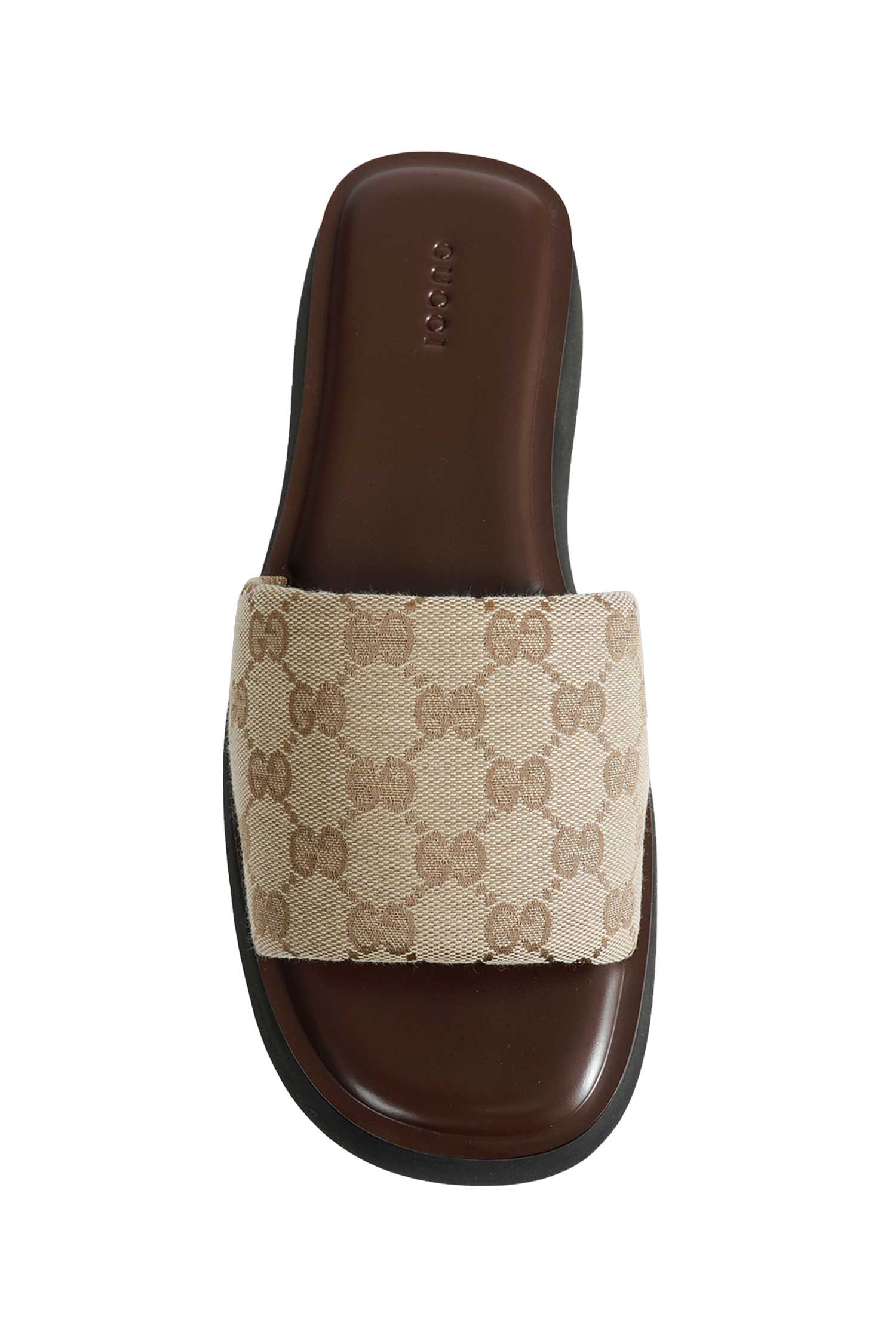 Gucci GG Canvas Flatform Slide Sandals