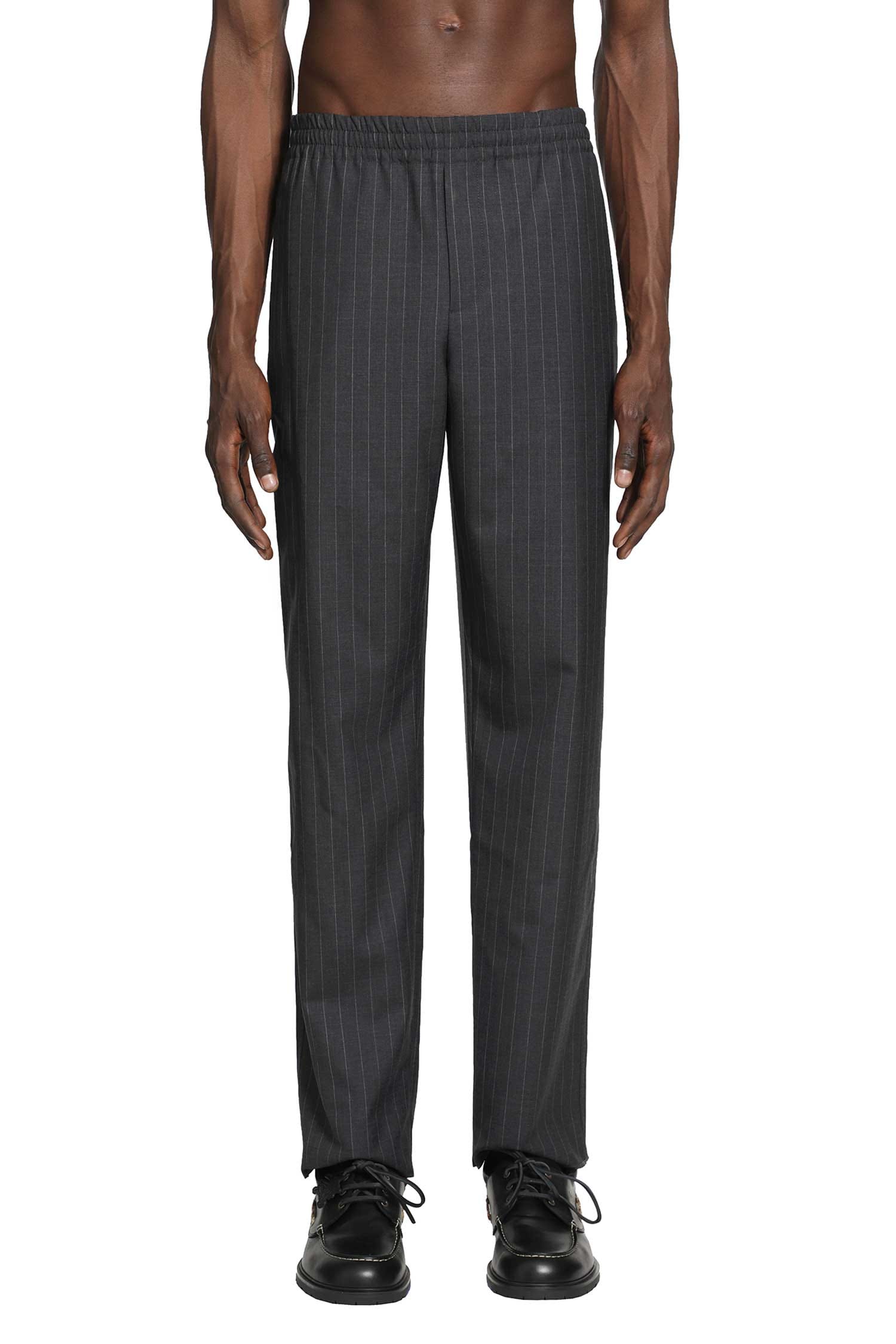 Burberry Pinstriped Wool Track Pants