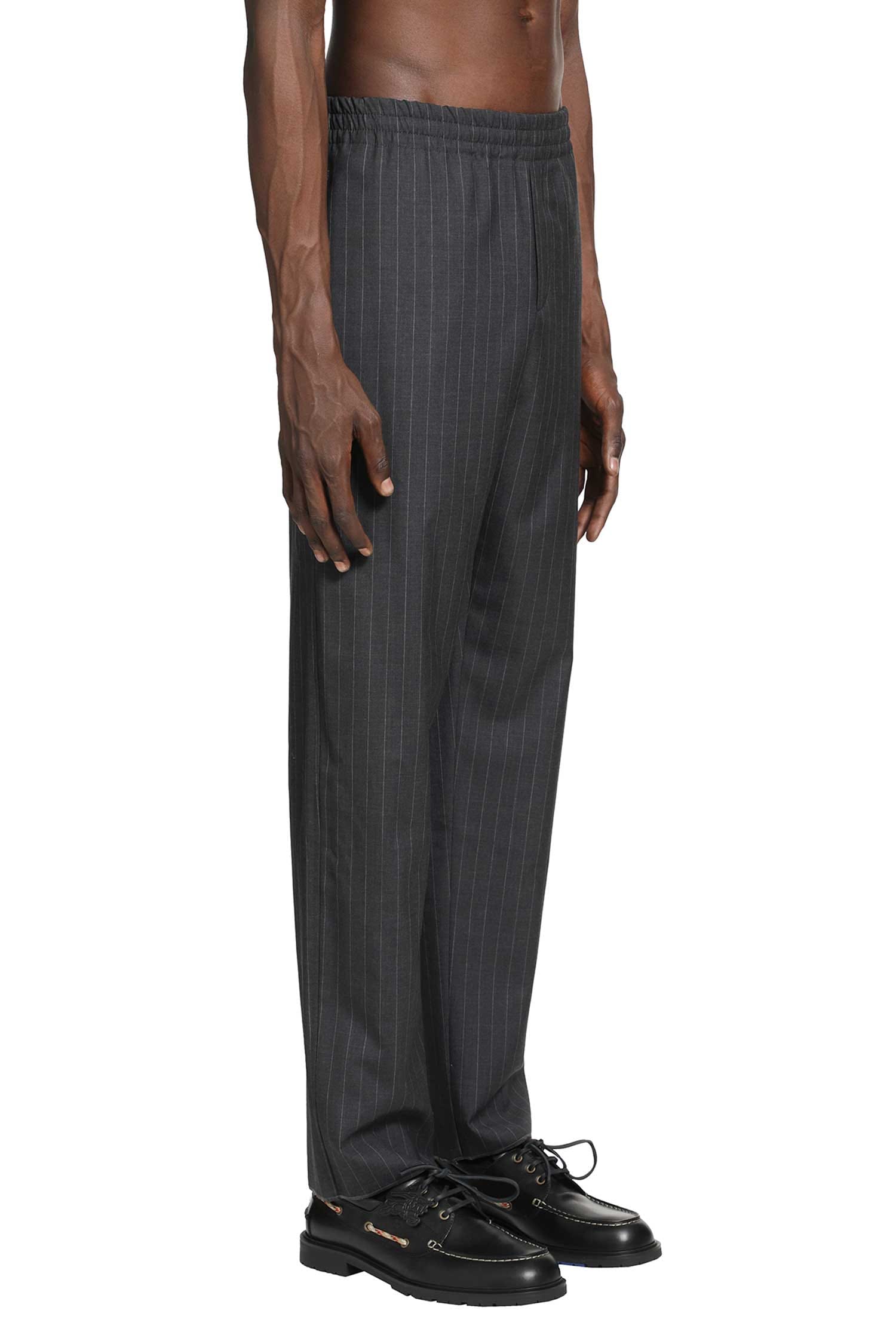 Burberry Pinstriped Wool Track Pants