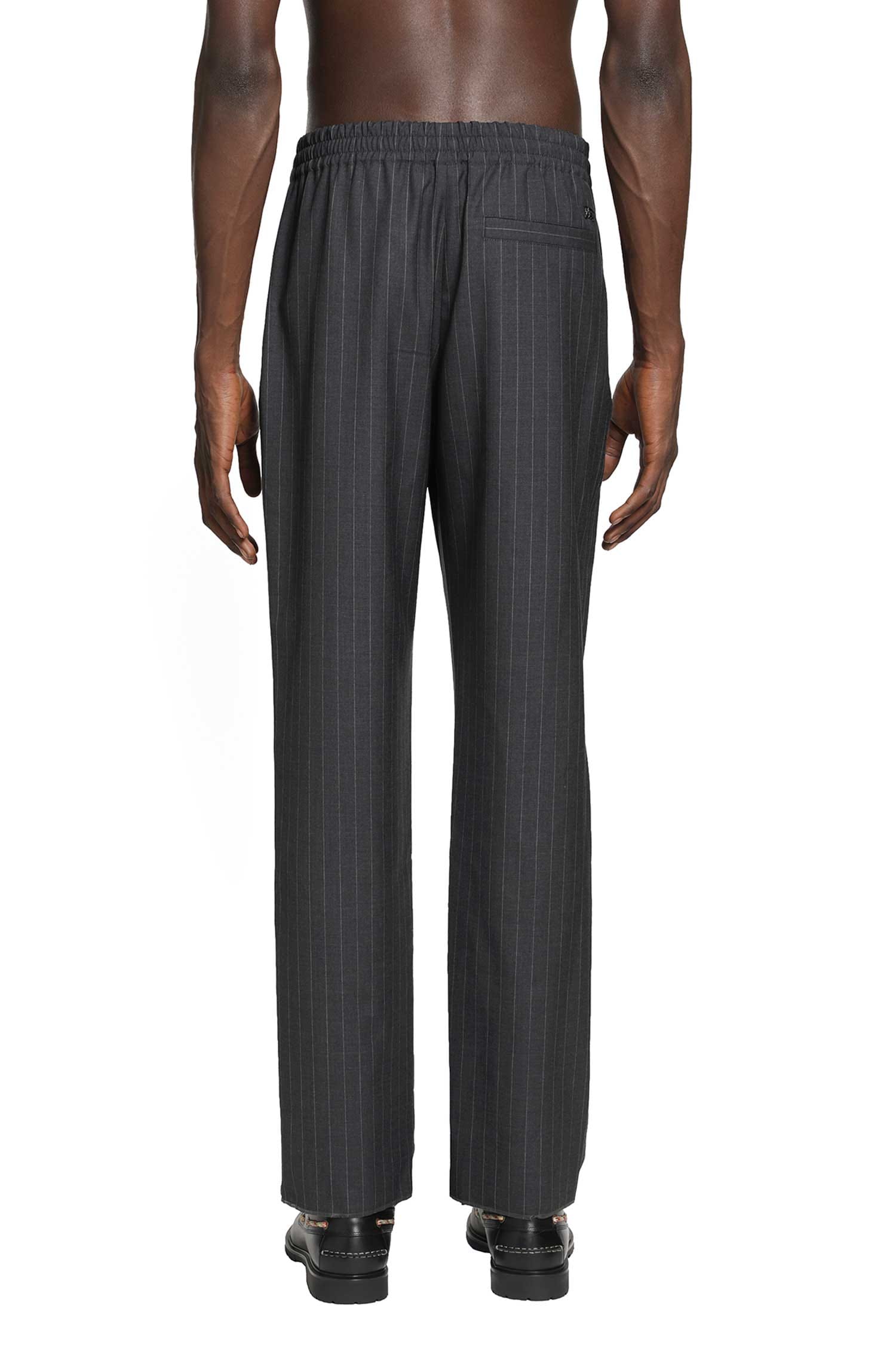 Burberry Pinstriped Wool Track Pants