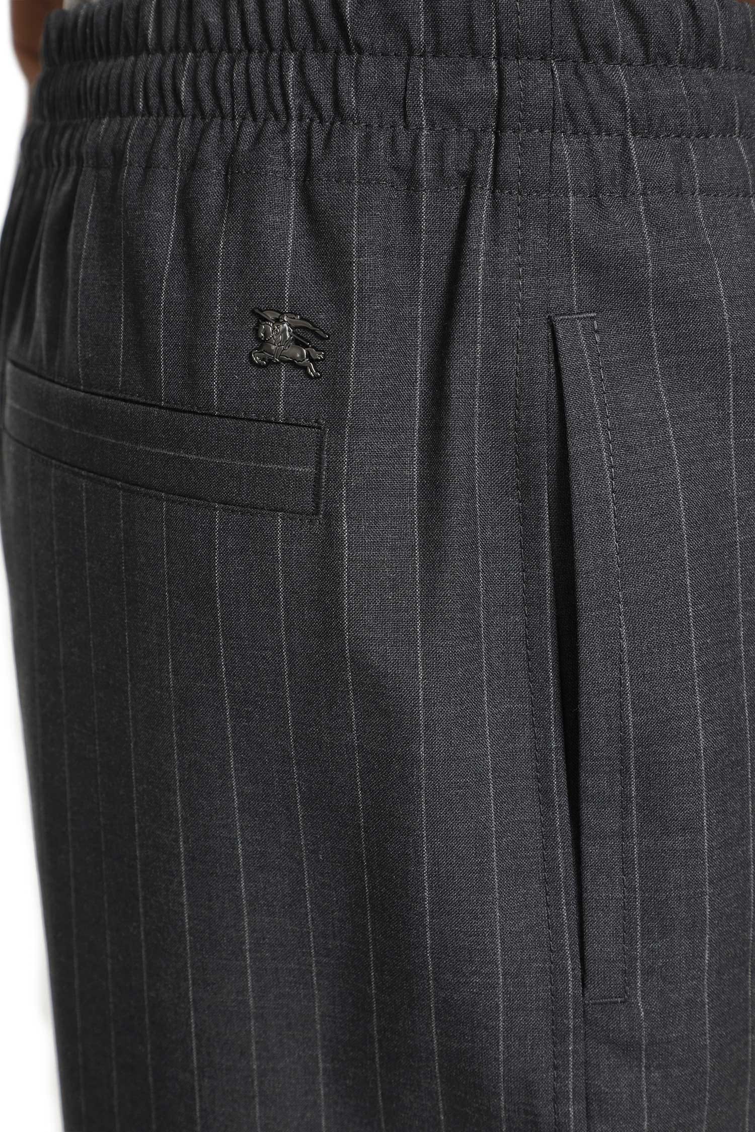 Burberry Pinstriped Wool Track Pants