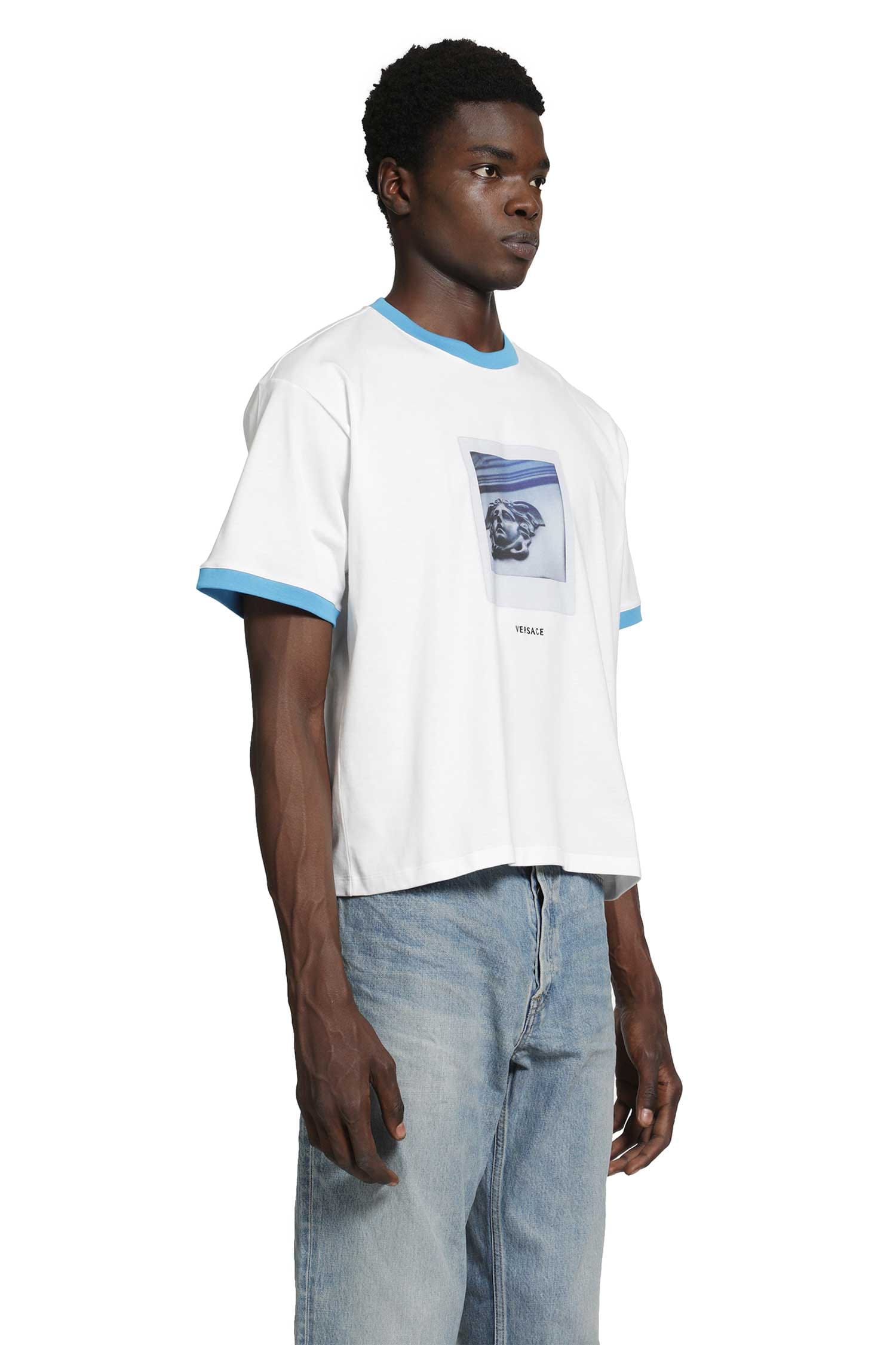 Versace Printed Cotton Jersey Regular T-Shirt