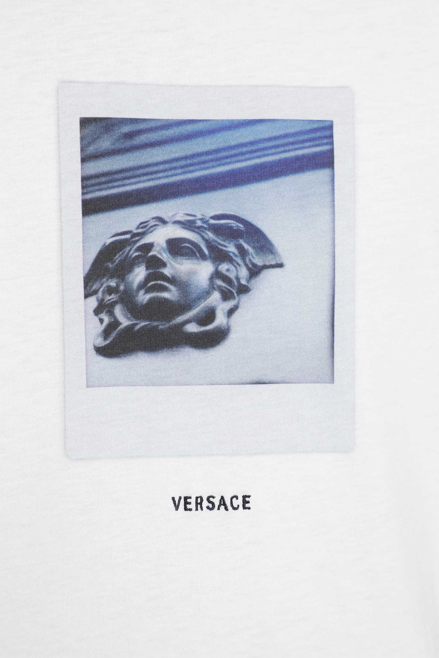 Versace Printed Cotton Jersey Regular T-Shirt