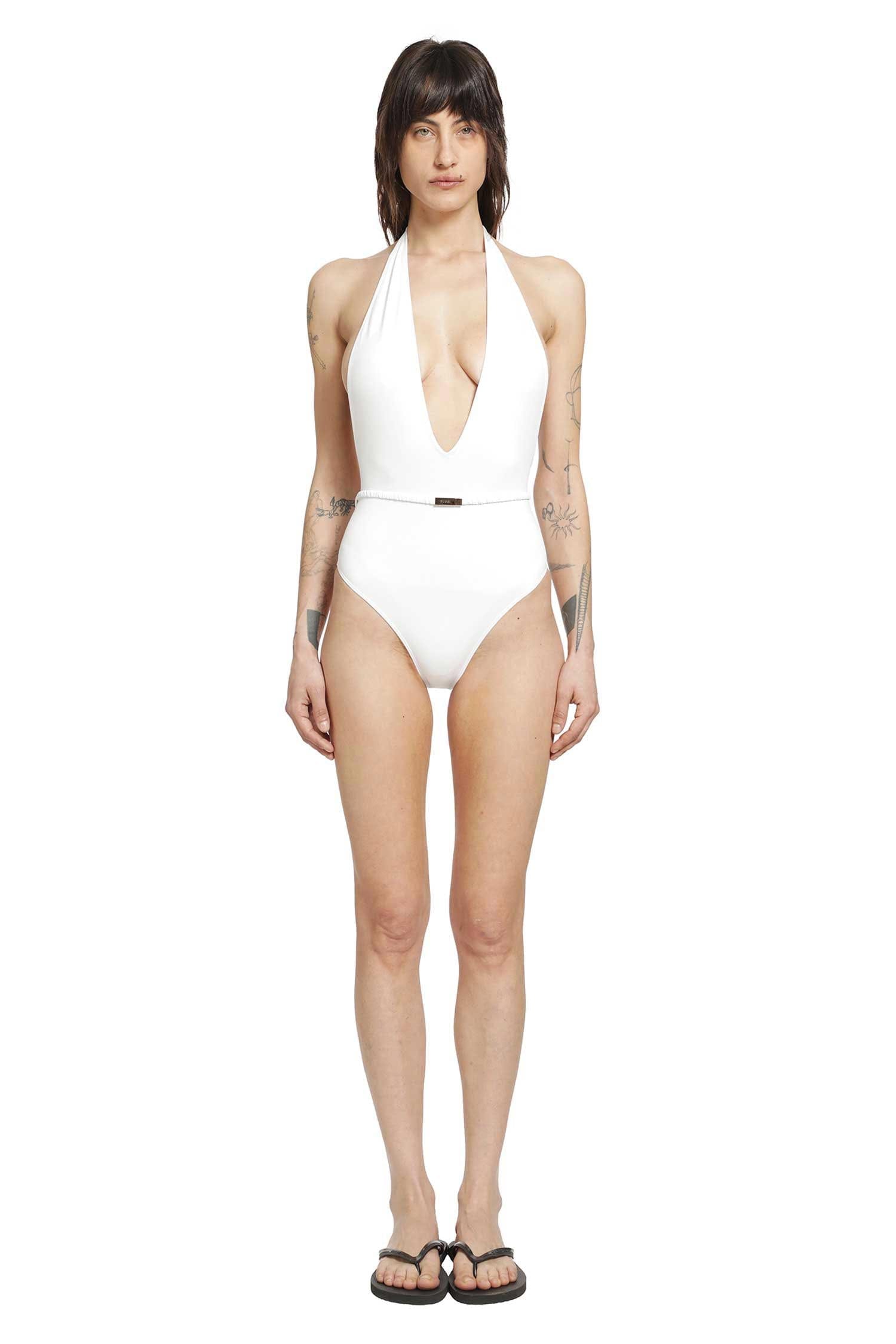 Gucci Jersey Bodysuit with Metal Tag