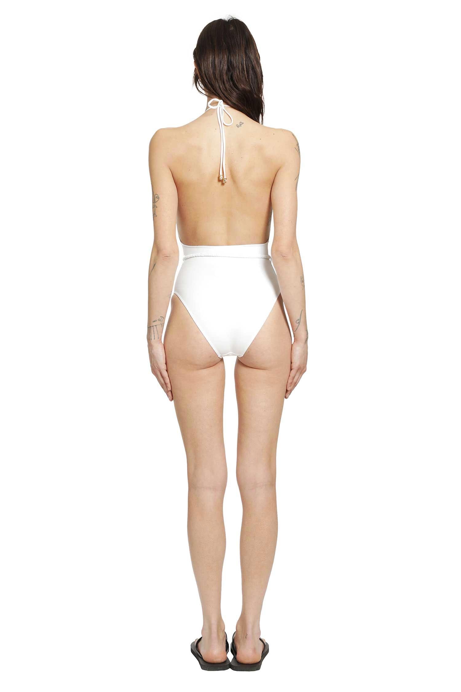 Gucci Jersey Bodysuit with Metal Tag