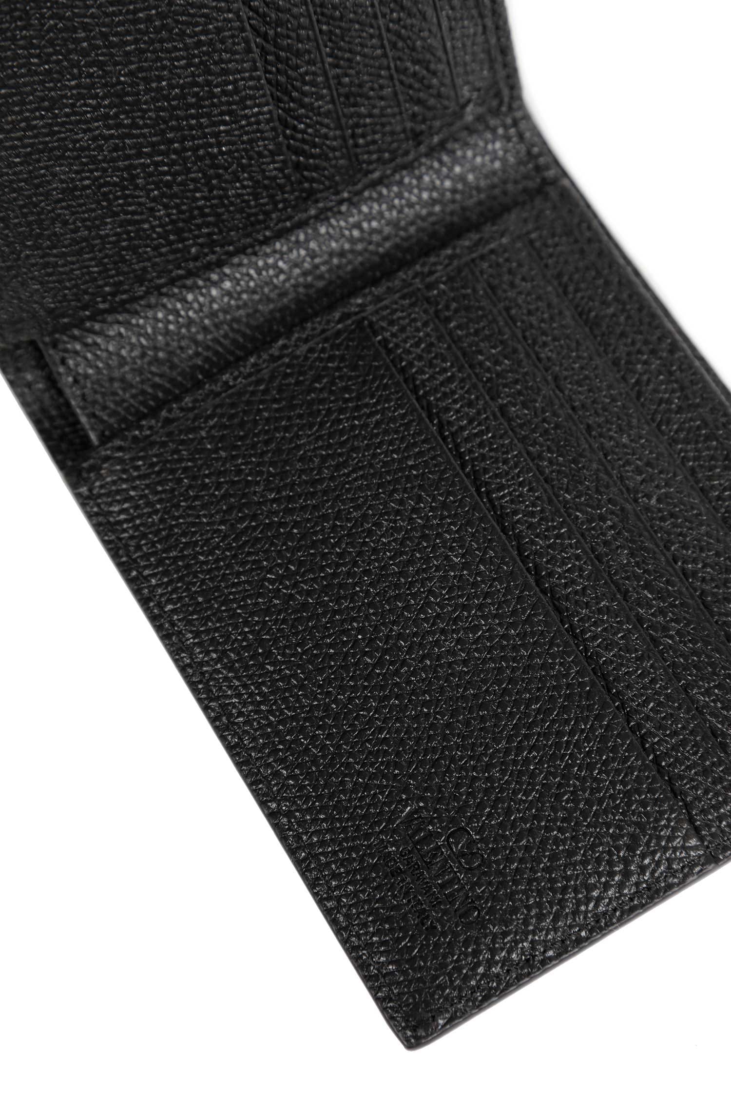 Valentino Garavani Vlogo Grainy Calfskin Wallet