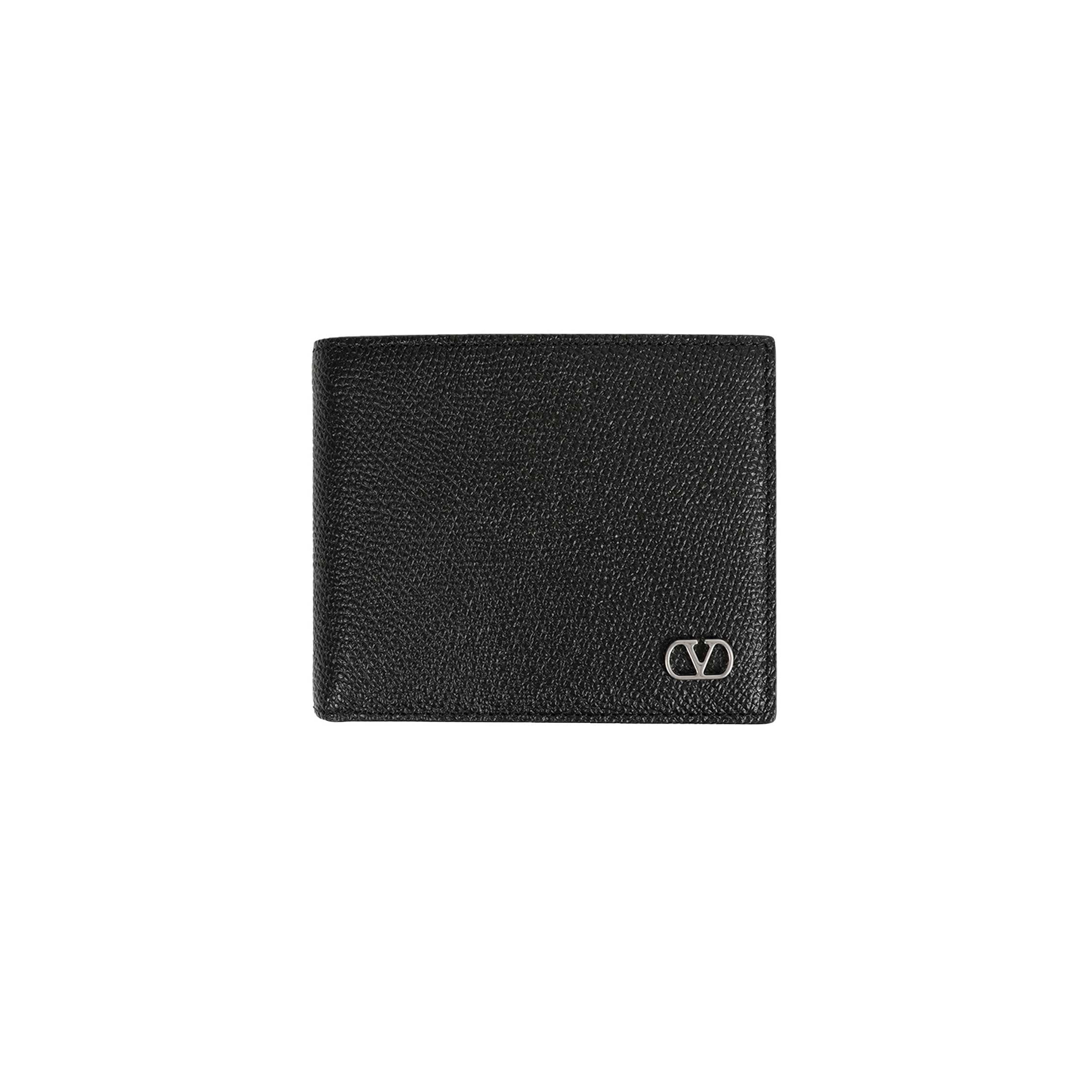 Valentino Garavani Vlogo Grainy Calfskin Wallet