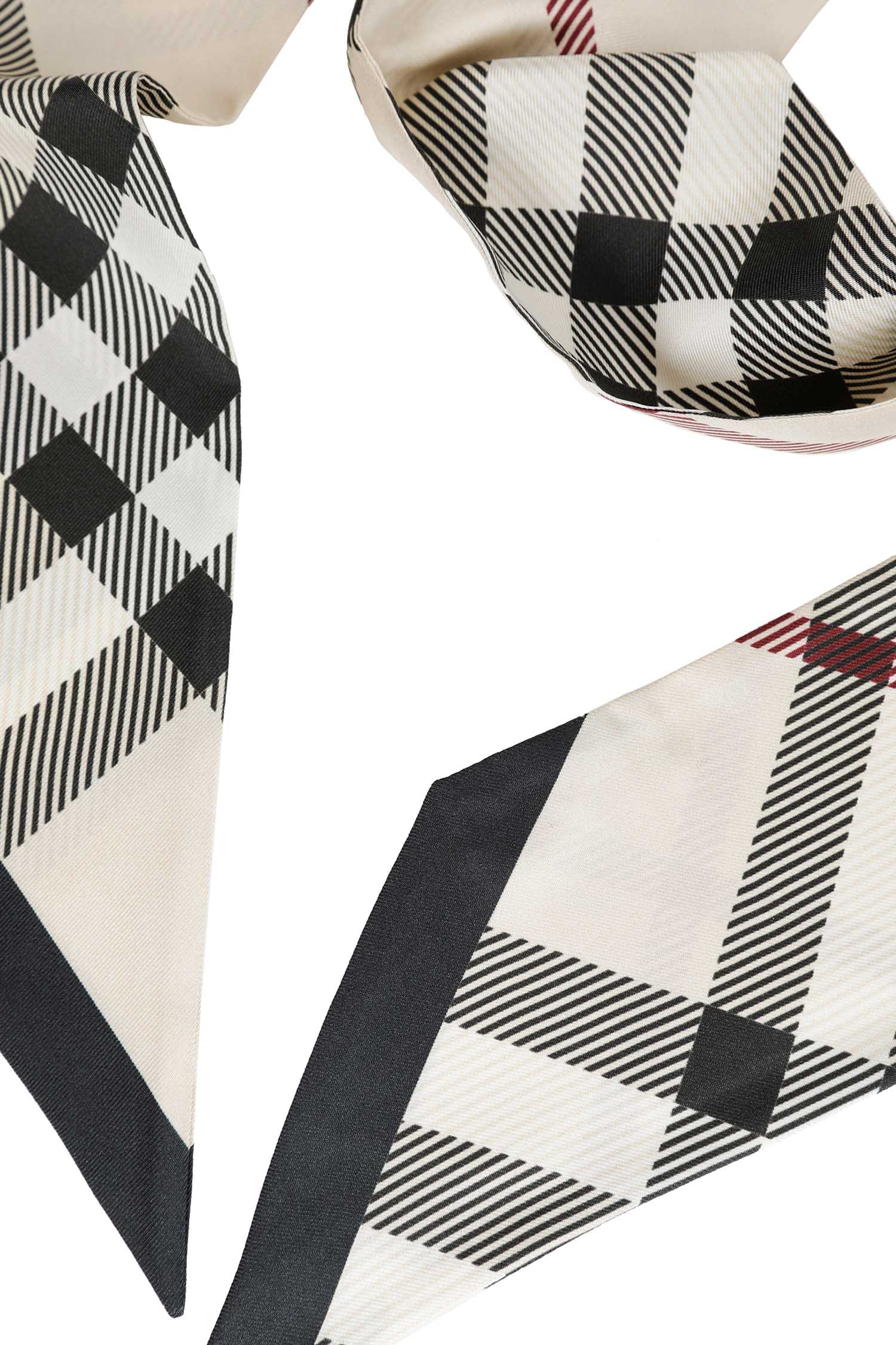 Burberry Skinny Check Silk Scarf