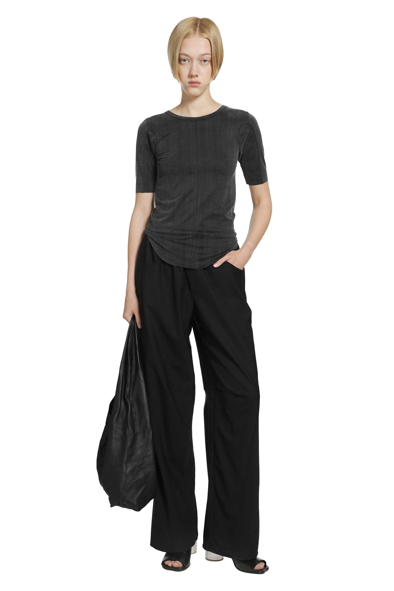 ANDREA YA AQOV Stretch Cupro Jersey T-Shirt