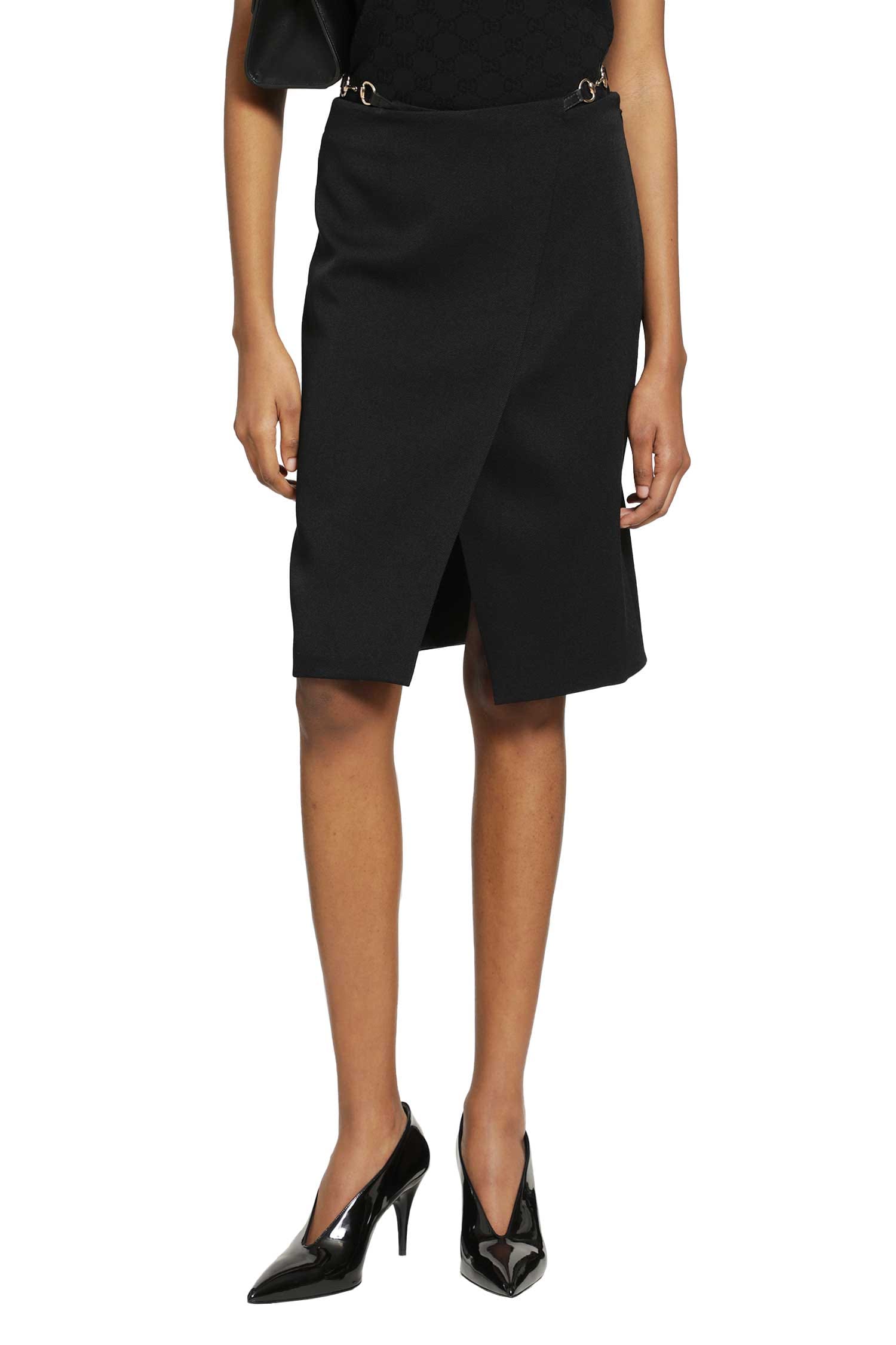 Gucci Wool Drill Knee Lenght Skirt