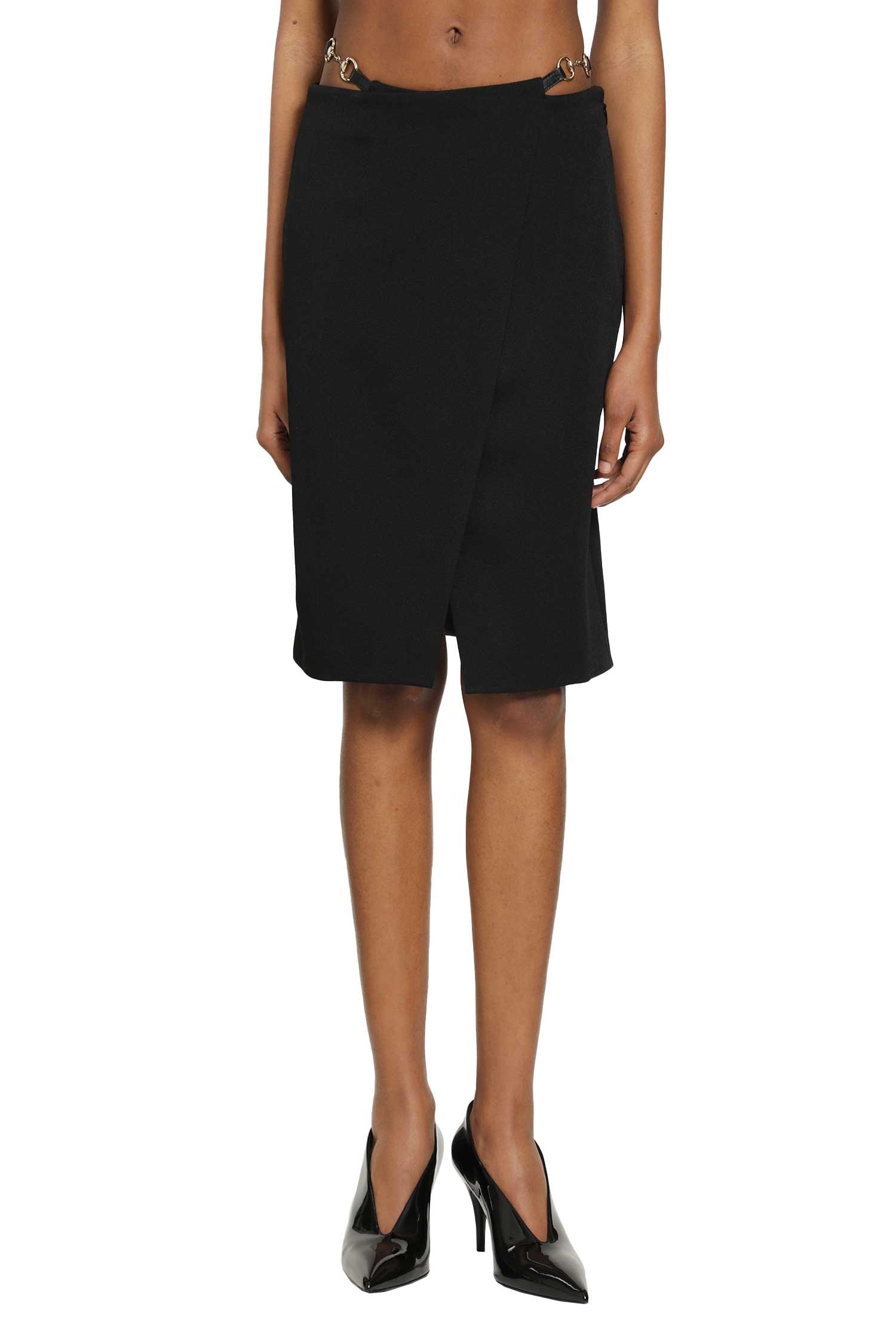 Gucci Wool Drill Knee Lenght Skirt