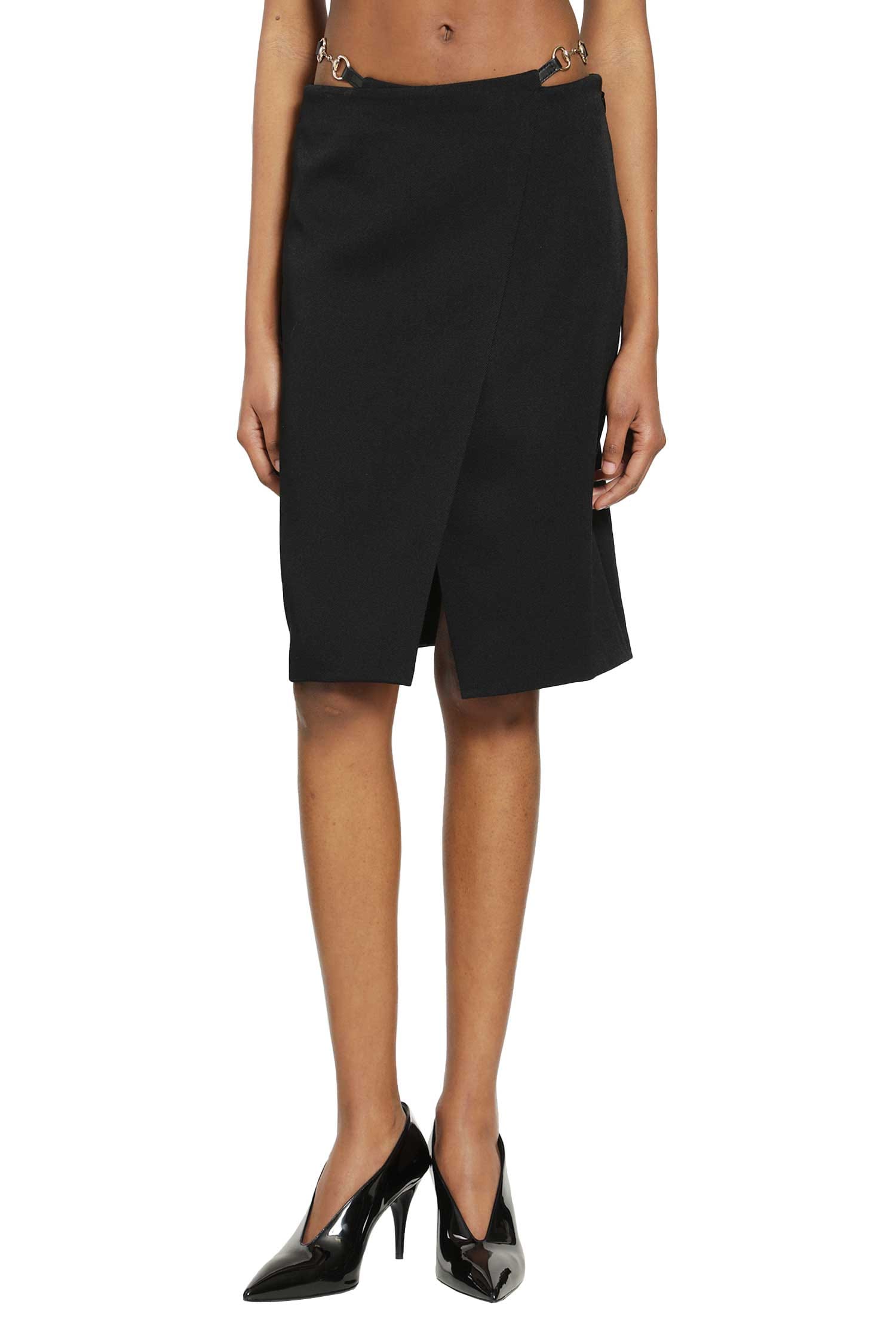 Gucci Wool Drill Knee Lenght Skirt