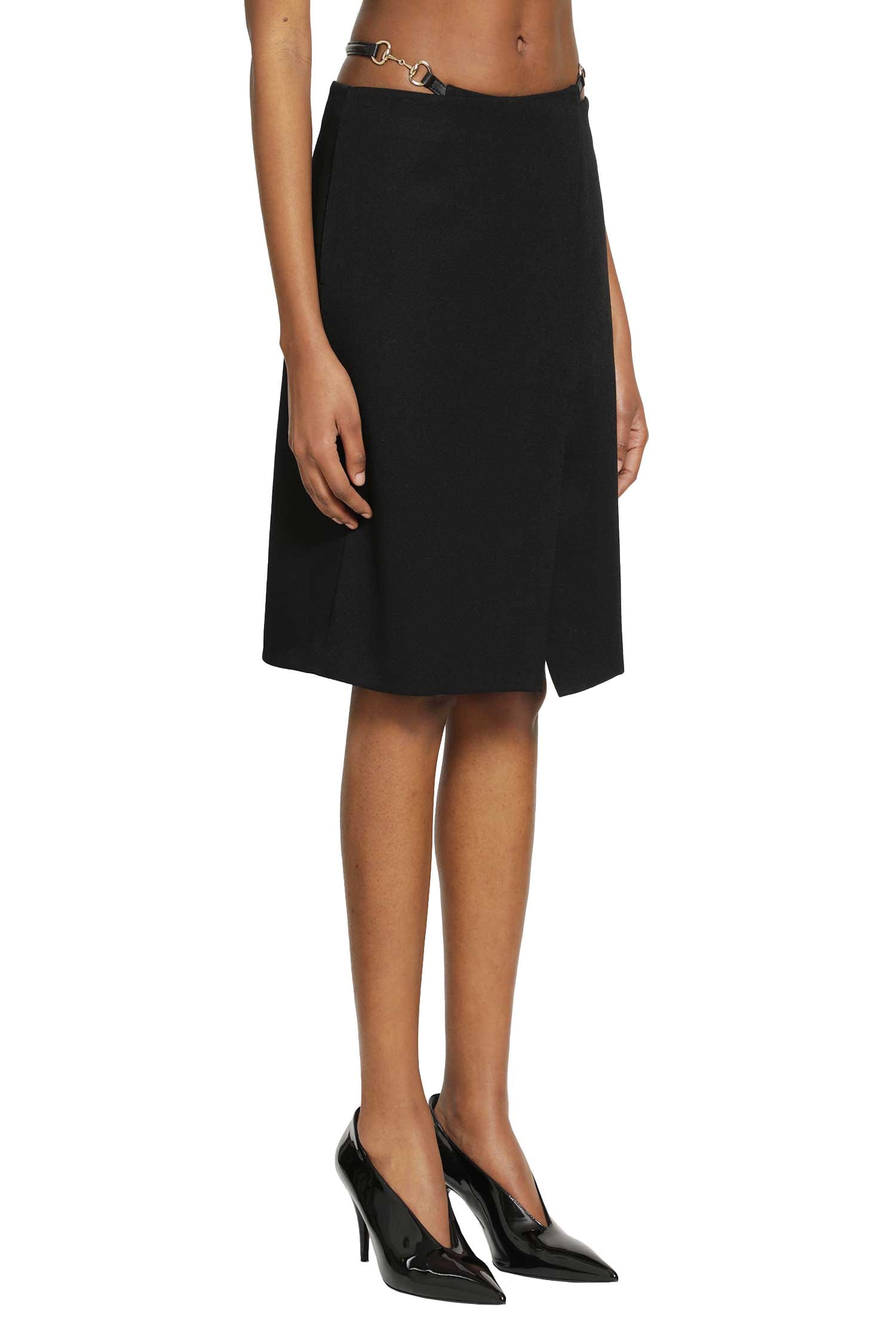 Gucci Wool Drill Knee Lenght Skirt