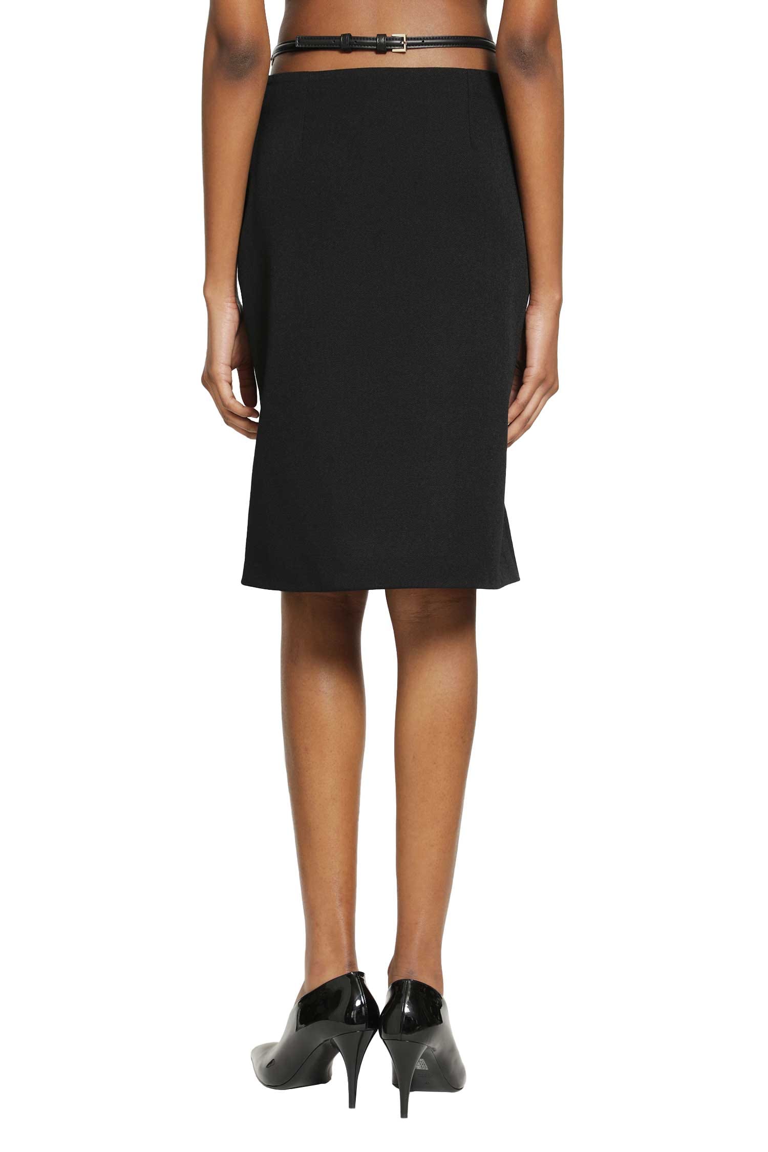 Gucci Wool Drill Knee Lenght Skirt