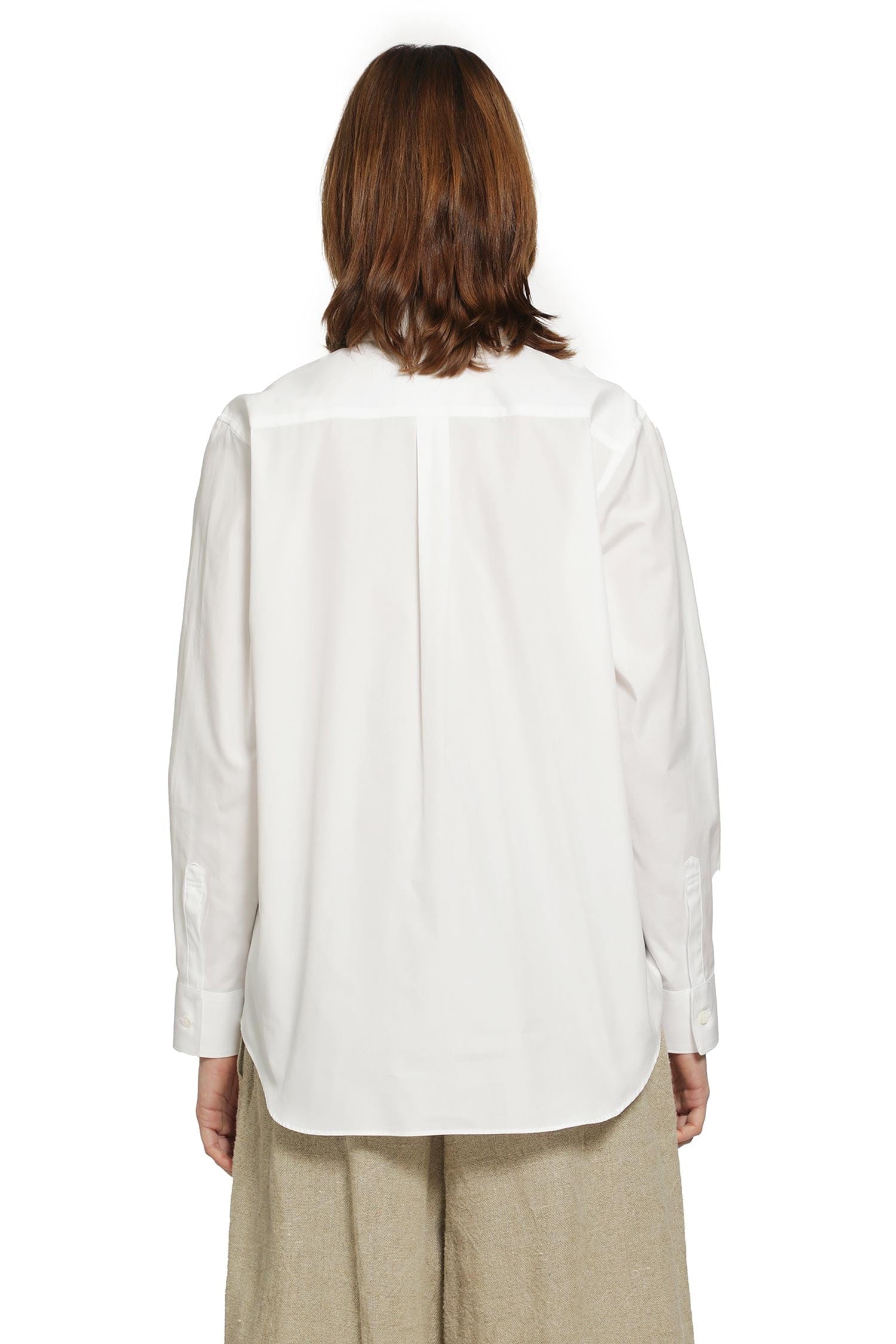 Comme Des Garcons Crochet Pocket Shirt in Cotton Poplin