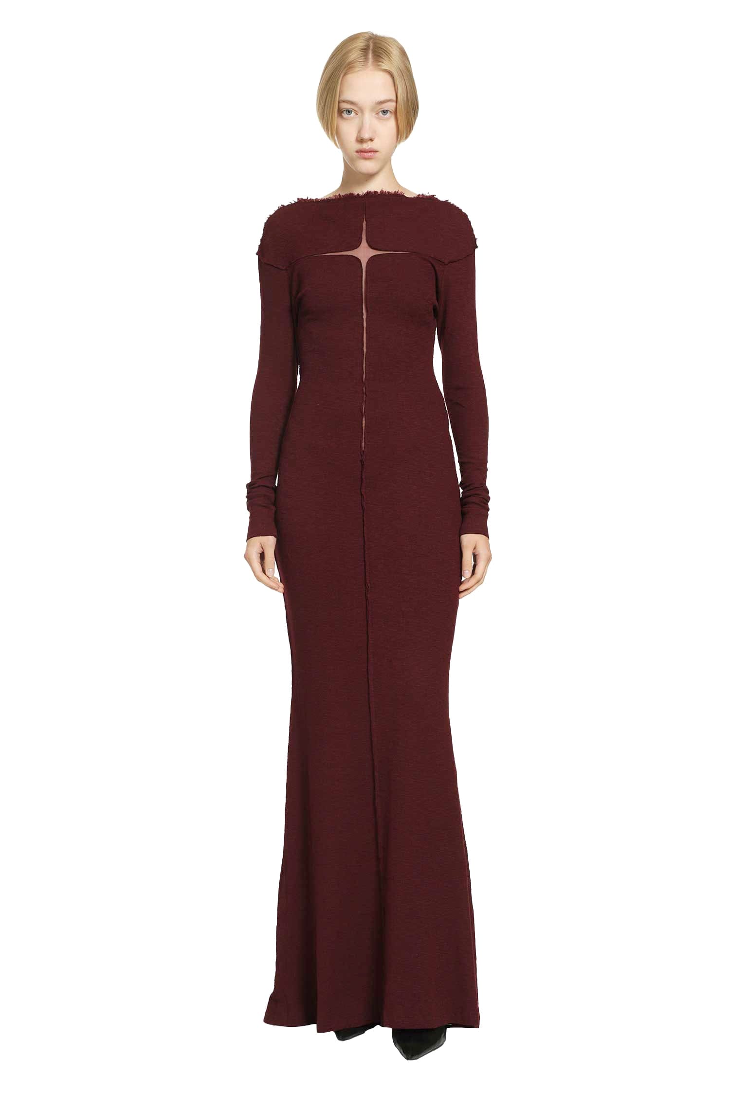 DAISY Slubbed Rib Dress with Frayed Edges