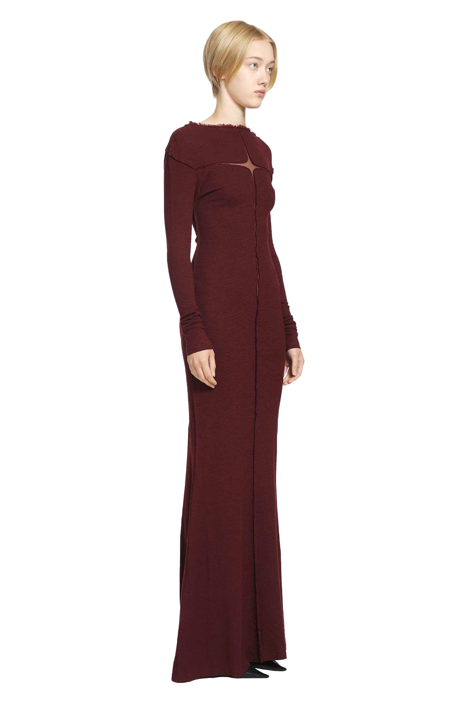 DAISY Slubbed Rib Dress with Frayed Edges