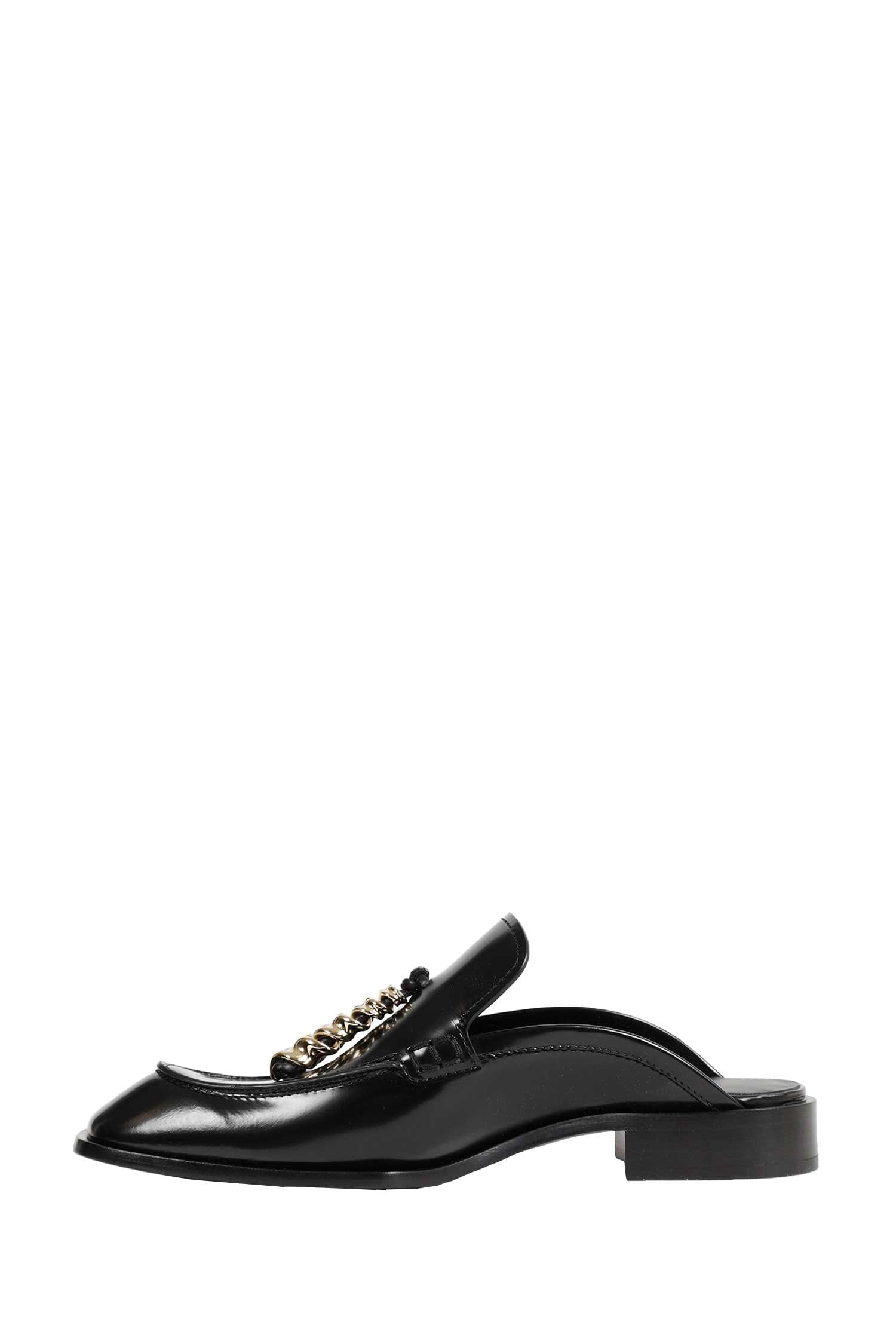 Loewe Brushed Leather Edge Loafer Mules