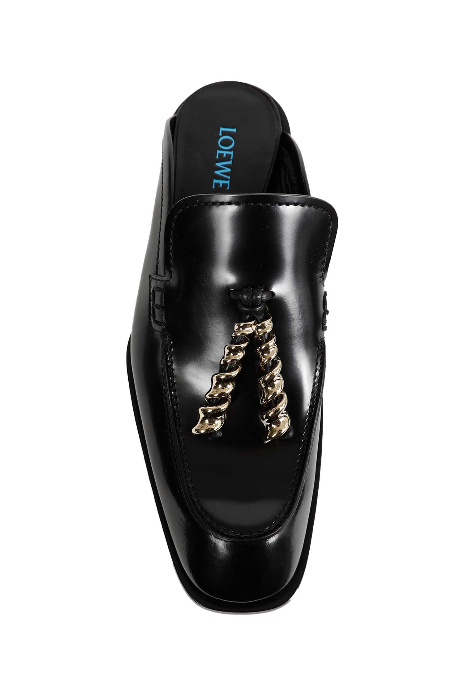 Loewe Brushed Leather Edge Loafer Mules