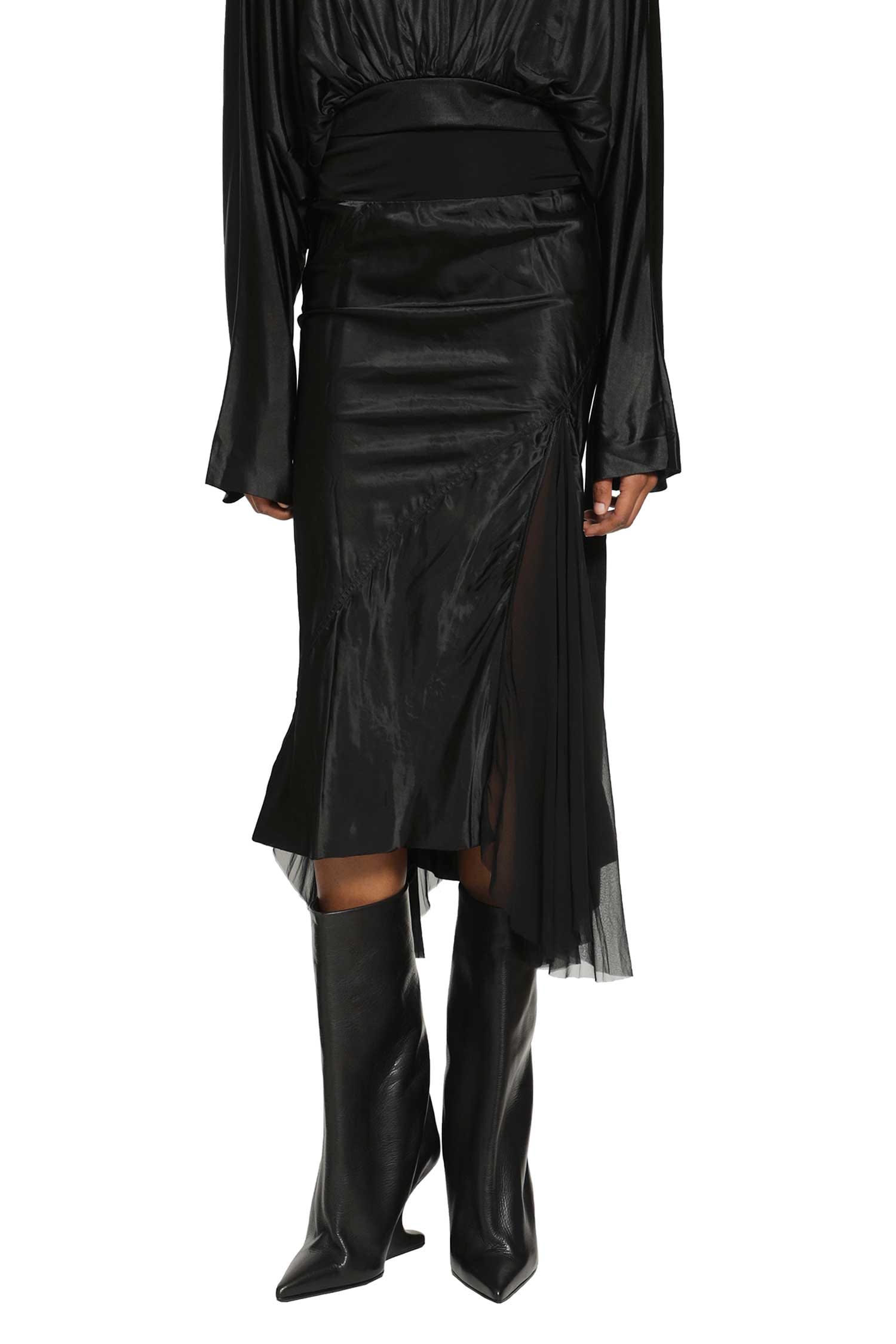 Rick Owens Temple A-Line Bias Skirt