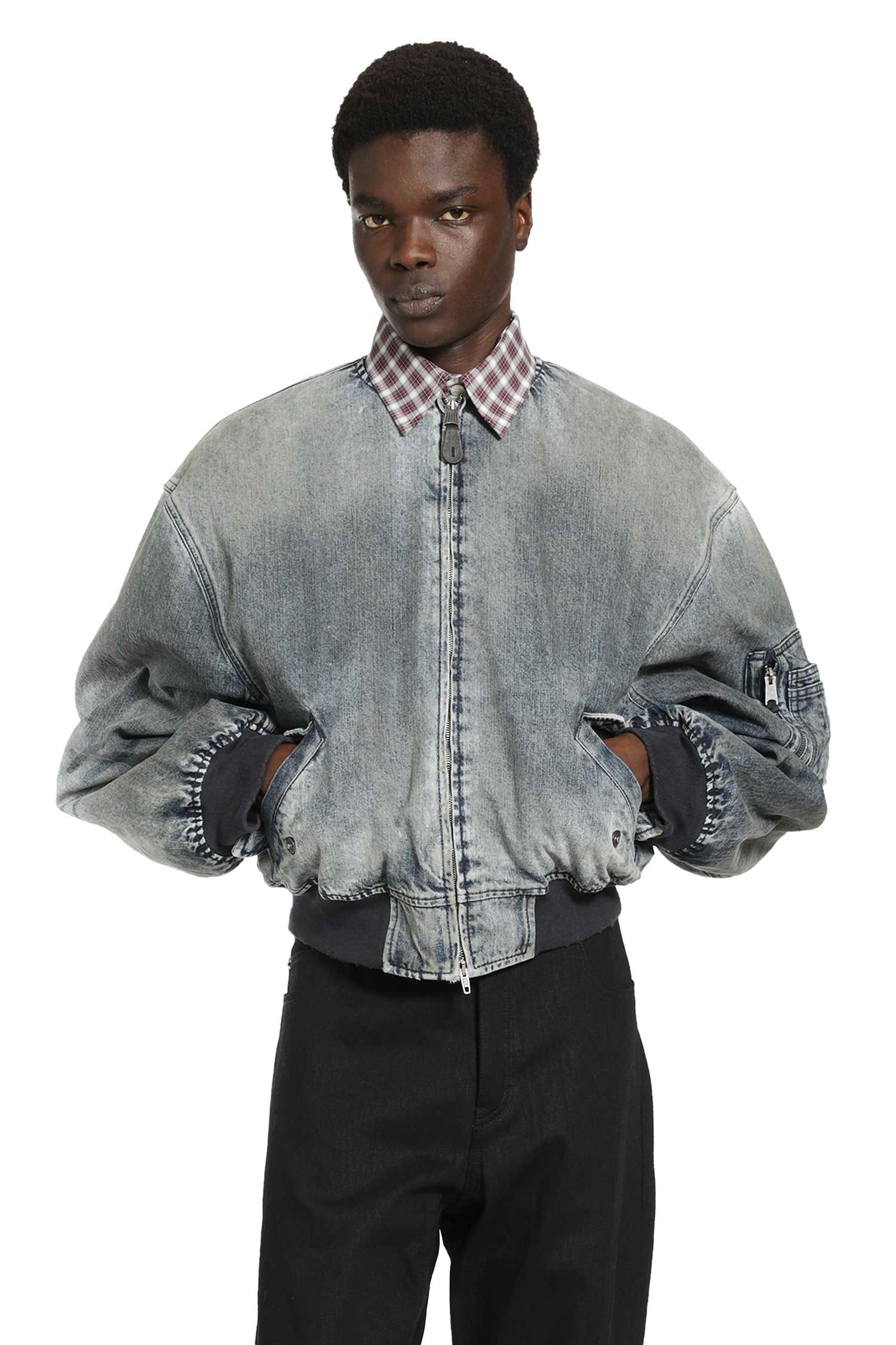 Balenciaga Standard Denim Bomber Jacket