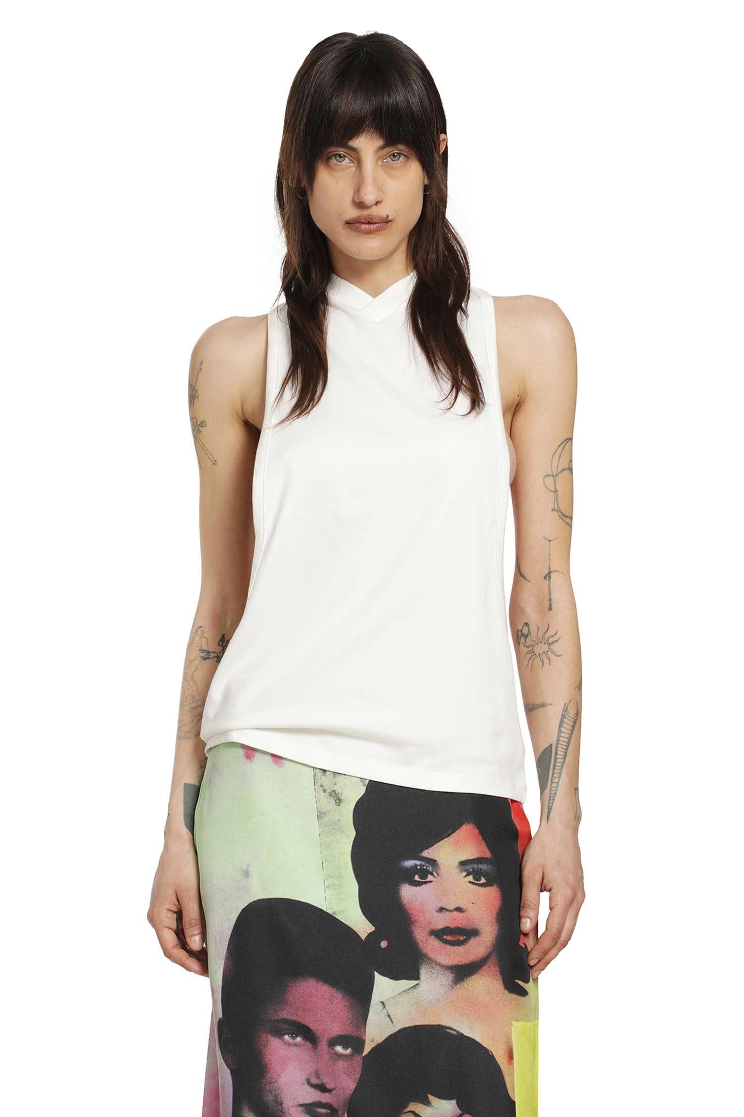 Versace Stretch Cotton Jersey Vintage Tank Top