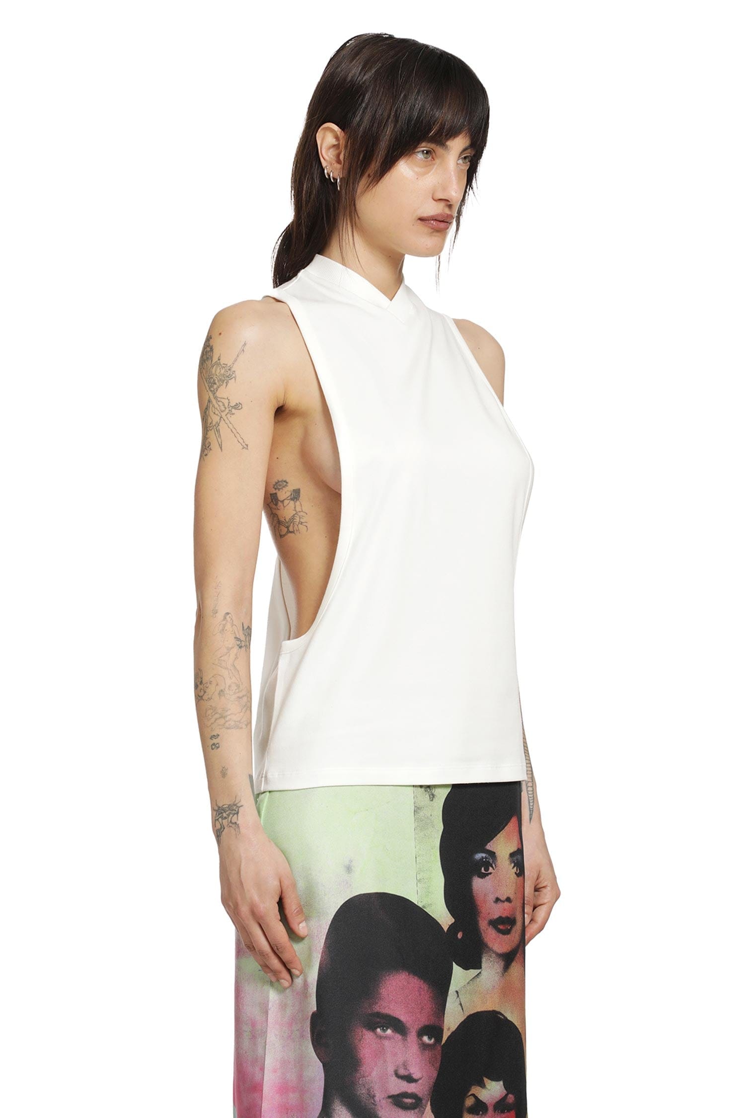 Versace Stretch Cotton Jersey Vintage Tank Top