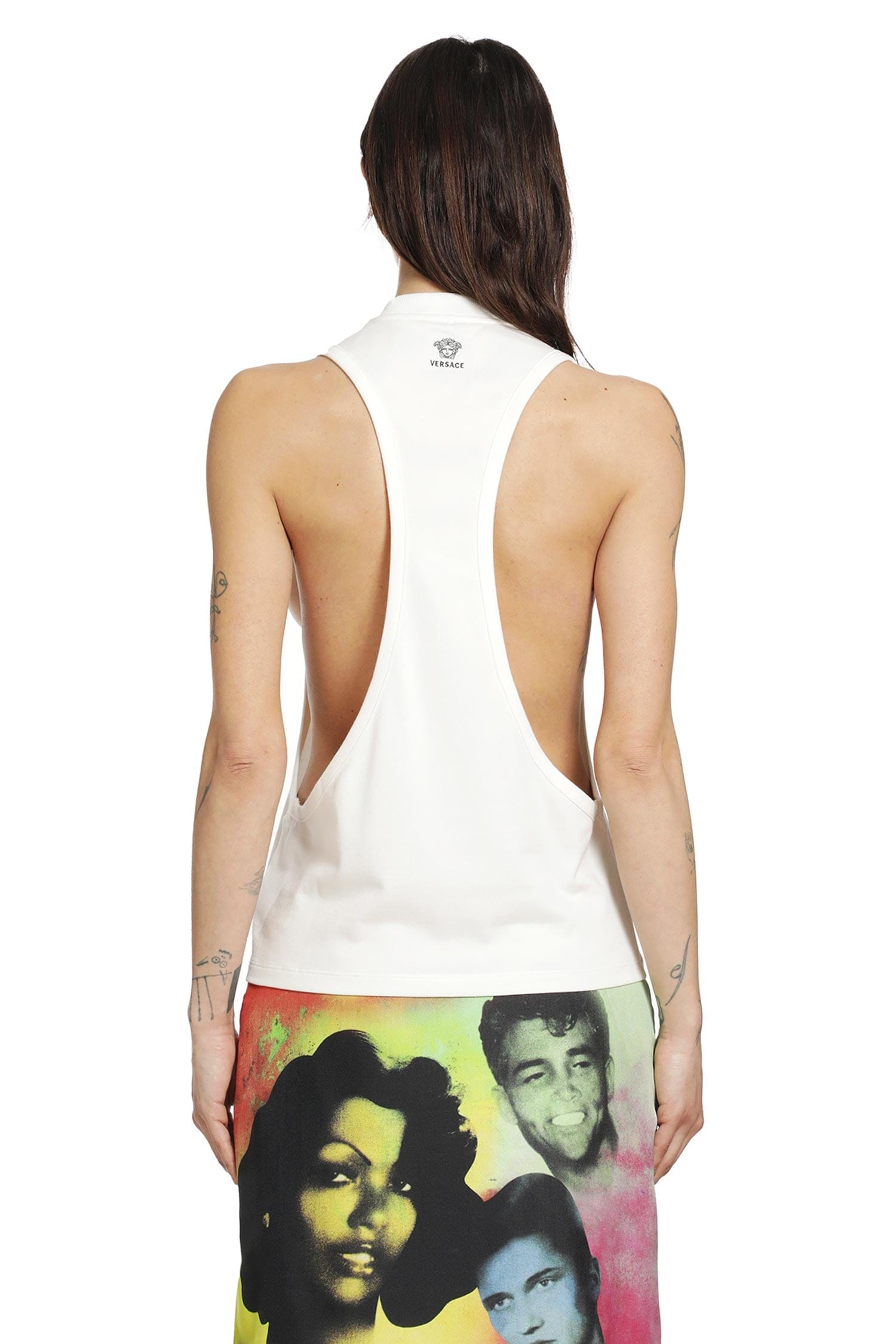 Versace Stretch Cotton Jersey Vintage Tank Top