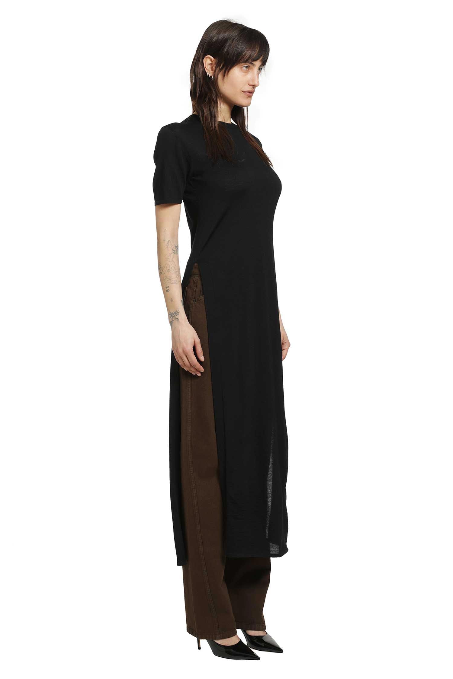 Saint Laurent Knitted T-Shirt Dress