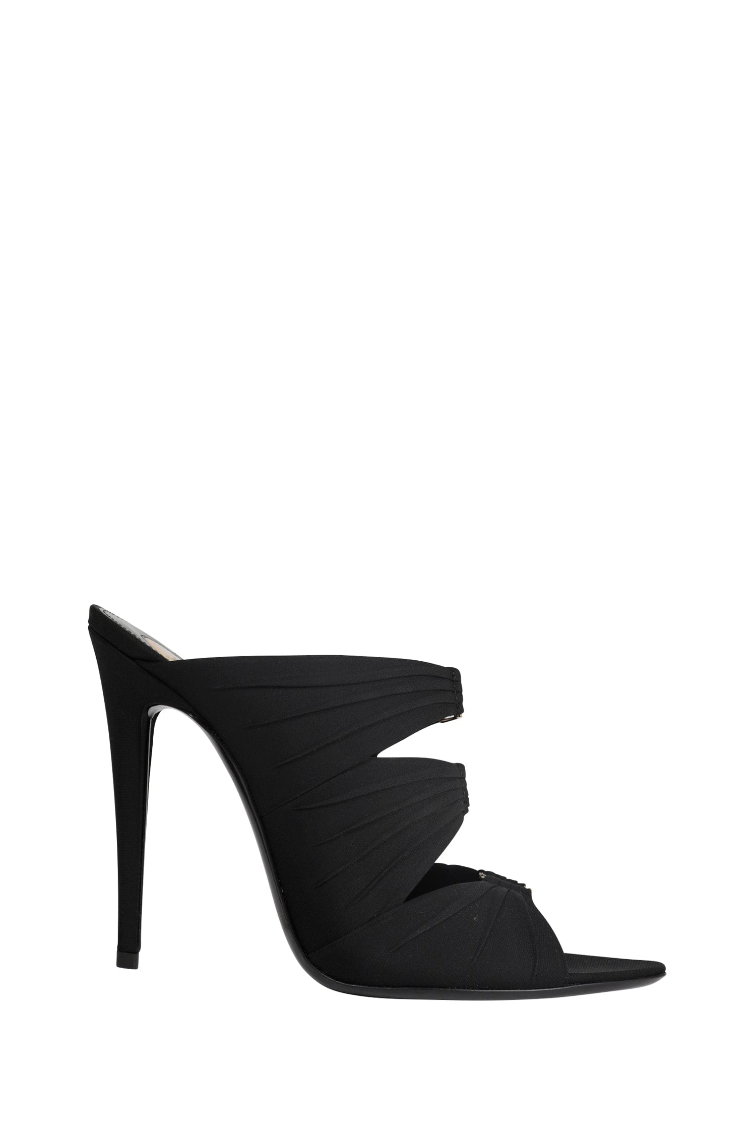 Saint Laurent Emilie Crepe Satin Mules