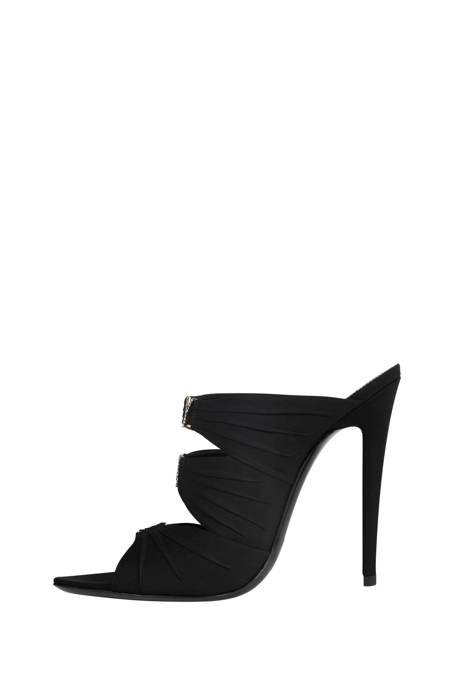 Saint Laurent Emilie Crepe Satin Mules