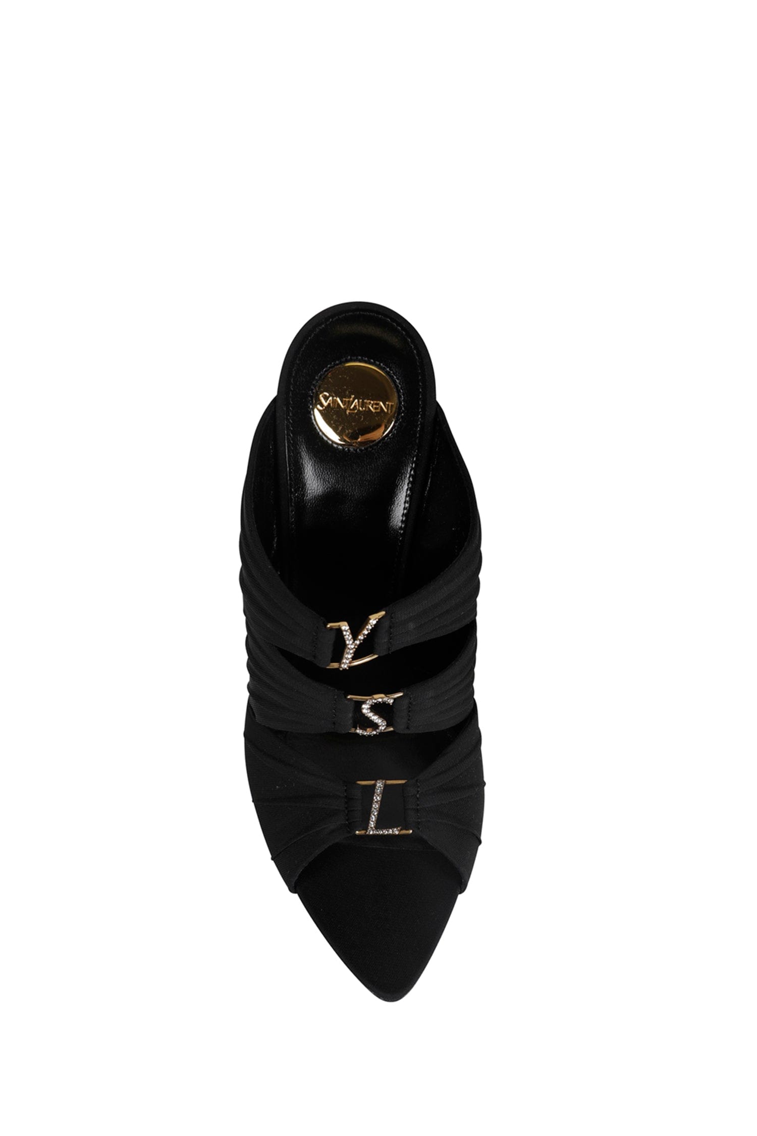 Saint Laurent Emilie Crepe Satin Mules