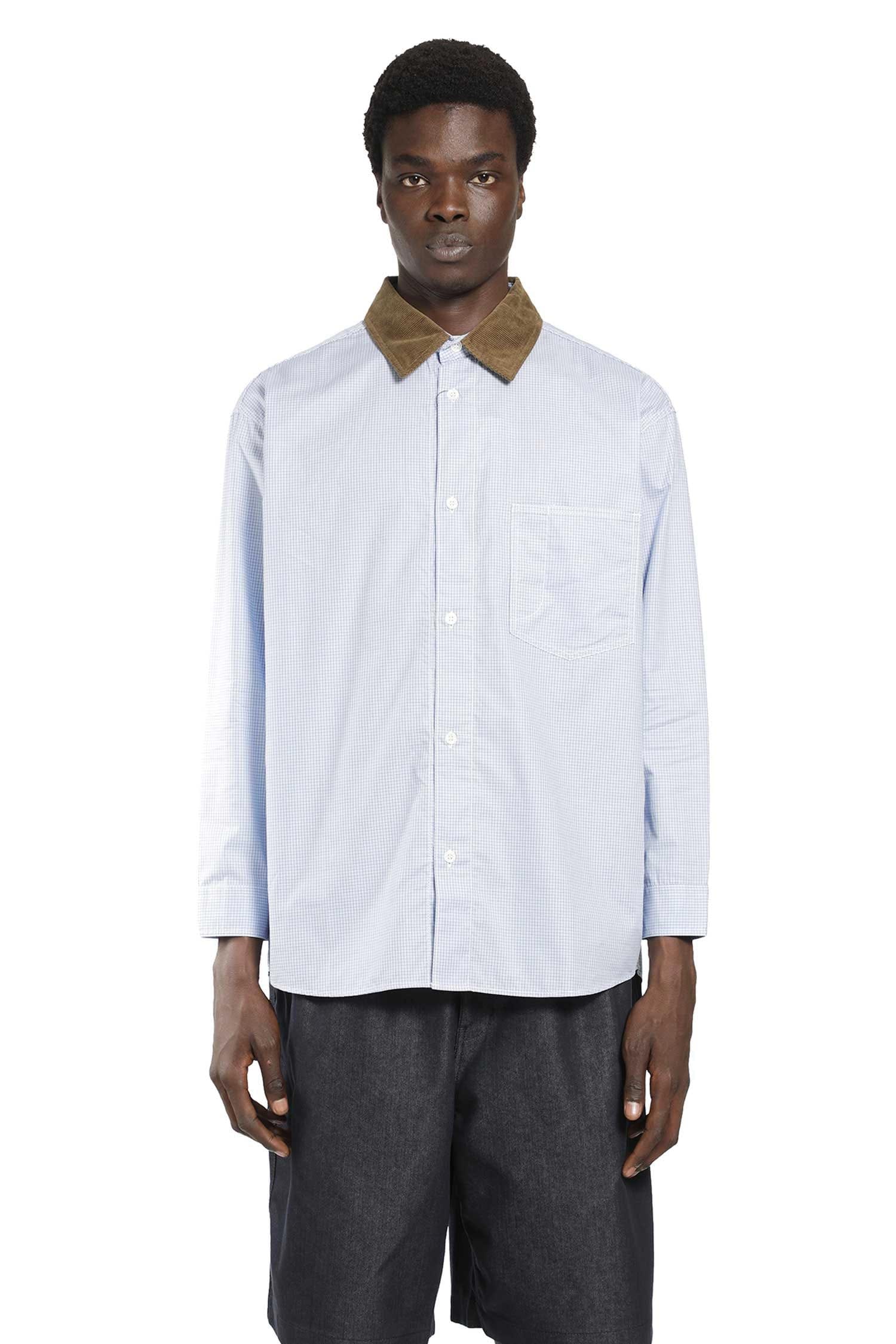COMME DES GARCONS HOMME Check Shirt with Corduroy Collar