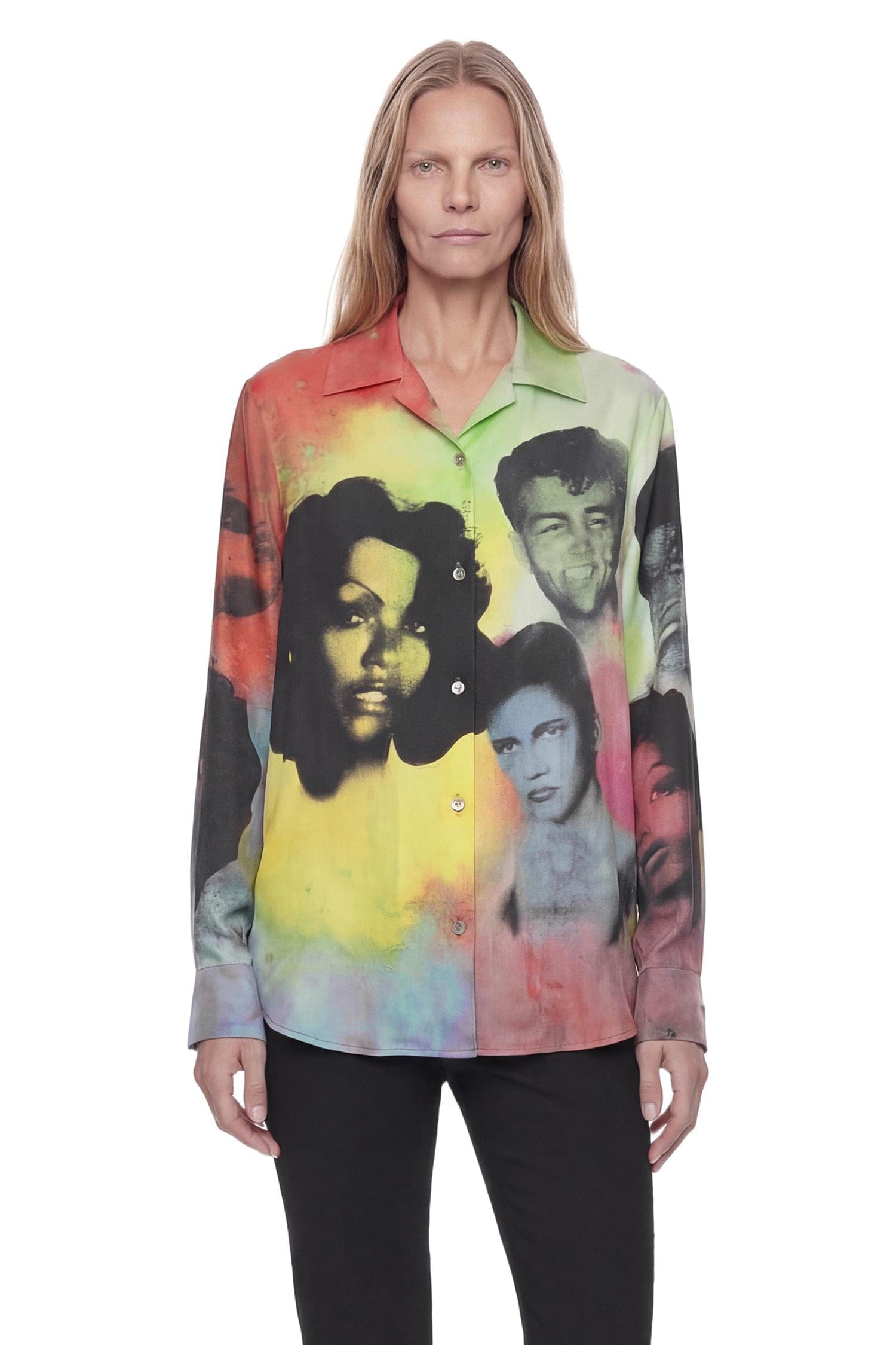 Versace Printed Silk Twill Slim Shirt