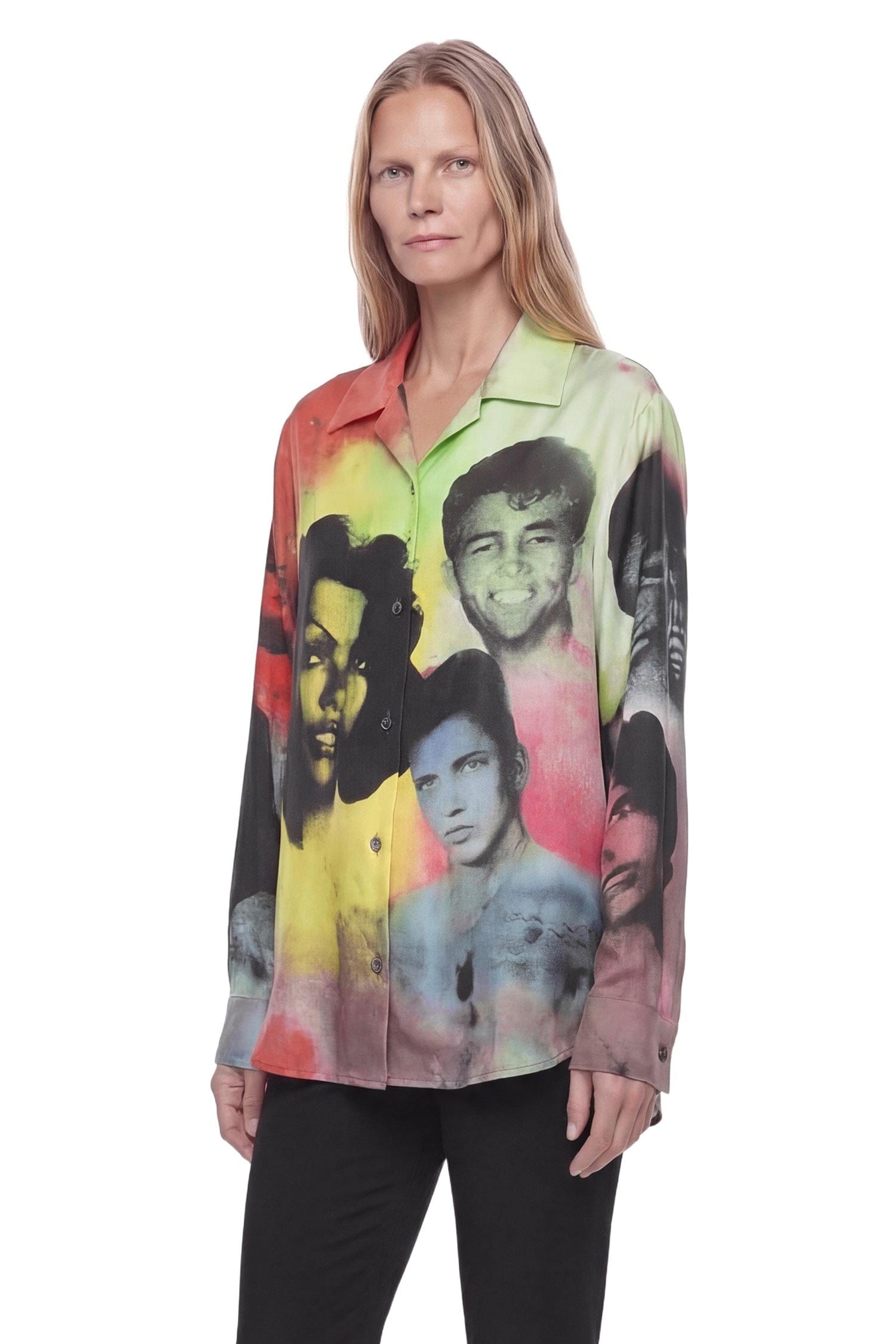 Versace Printed Silk Twill Slim Shirt