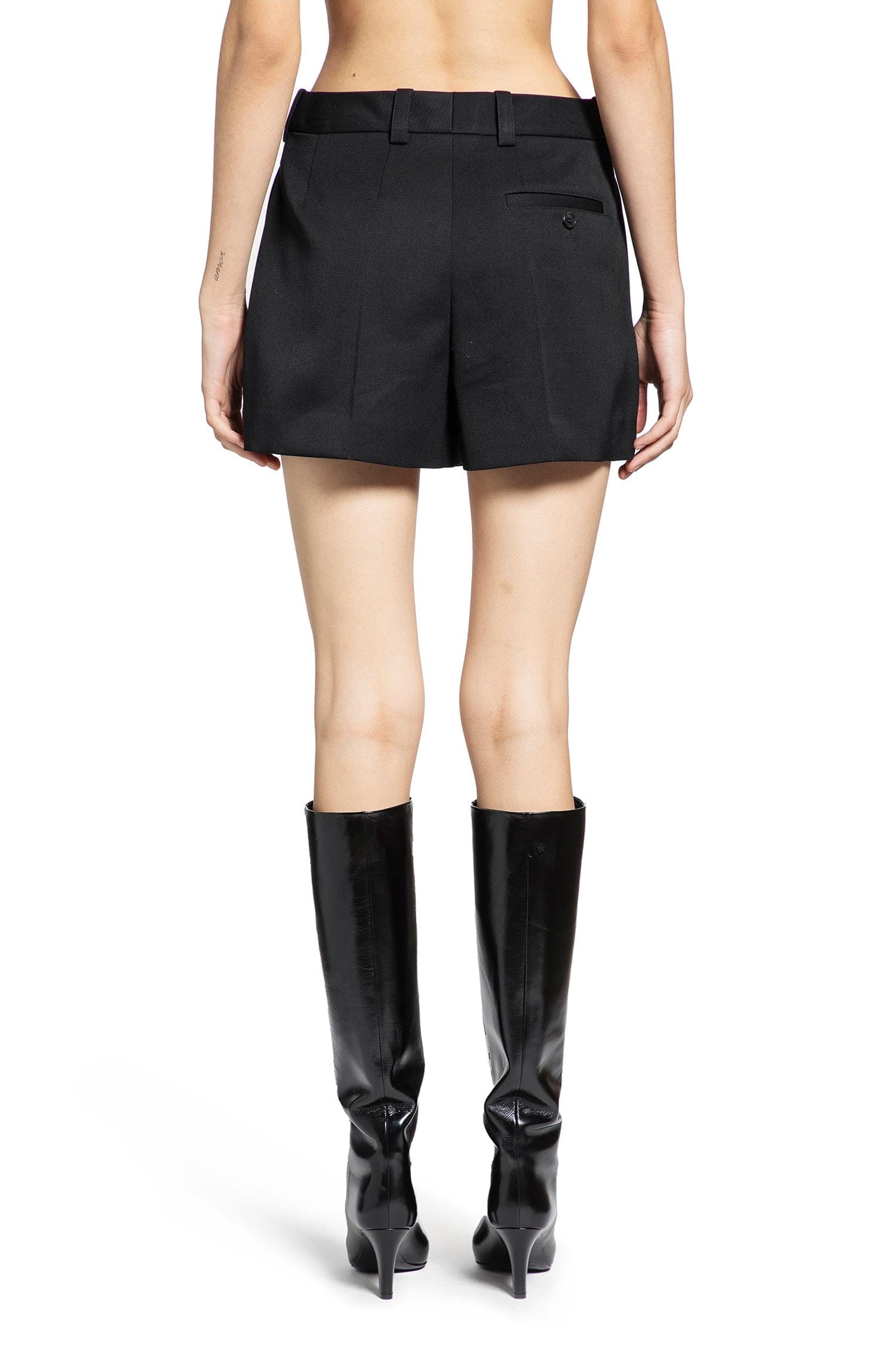 Givenchy Pleated Shorts in Grain de Poudre