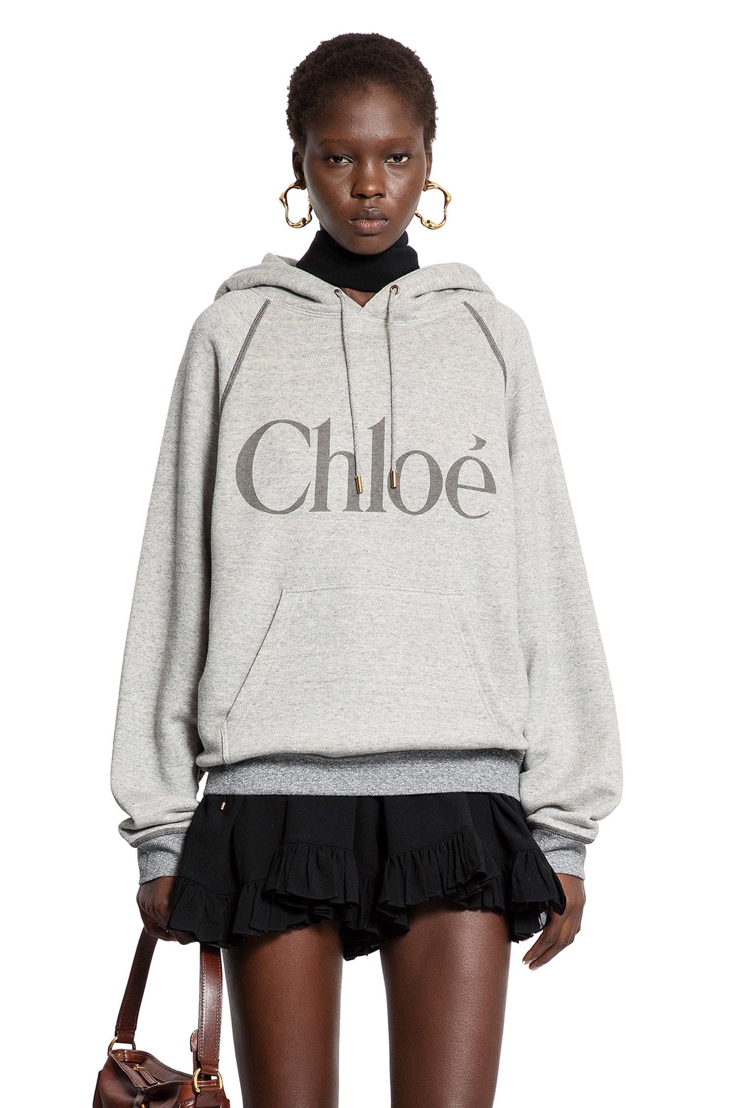 Chloe Oversized Logo Hoodie Sweatshirt