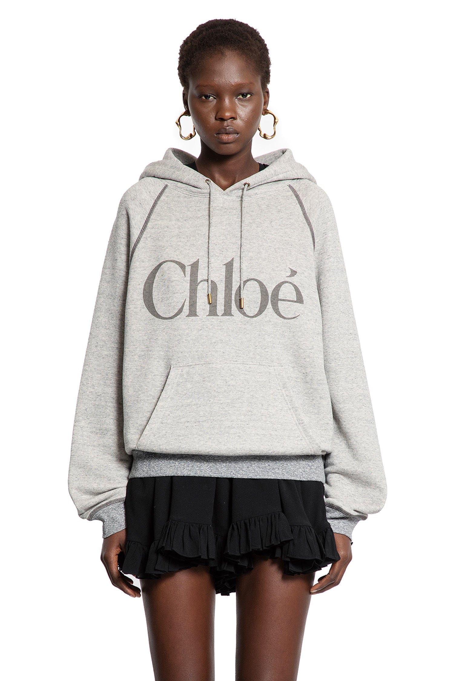 Chloe Oversized Logo Hoodie Sweatshirt
