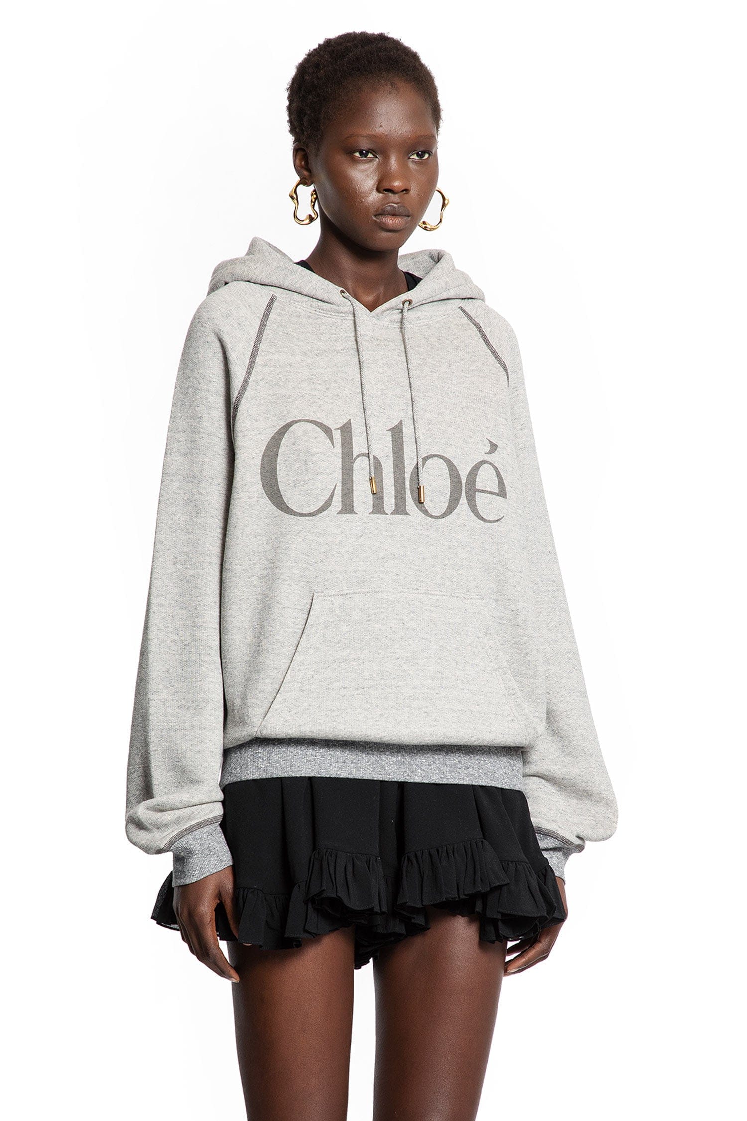Chloe Oversized Logo Hoodie Sweatshirt