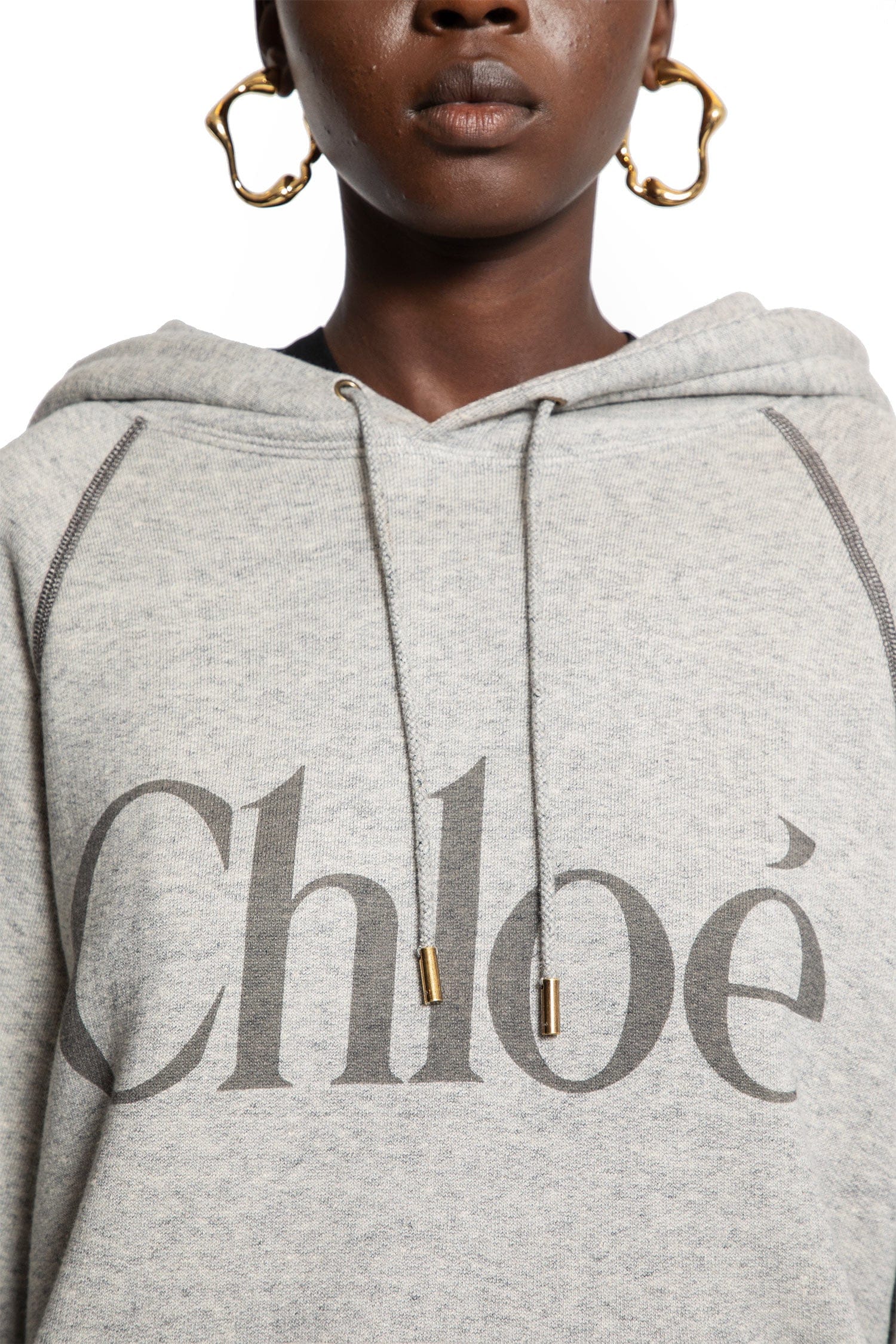 Chloe Oversized Logo Hoodie Sweatshirt