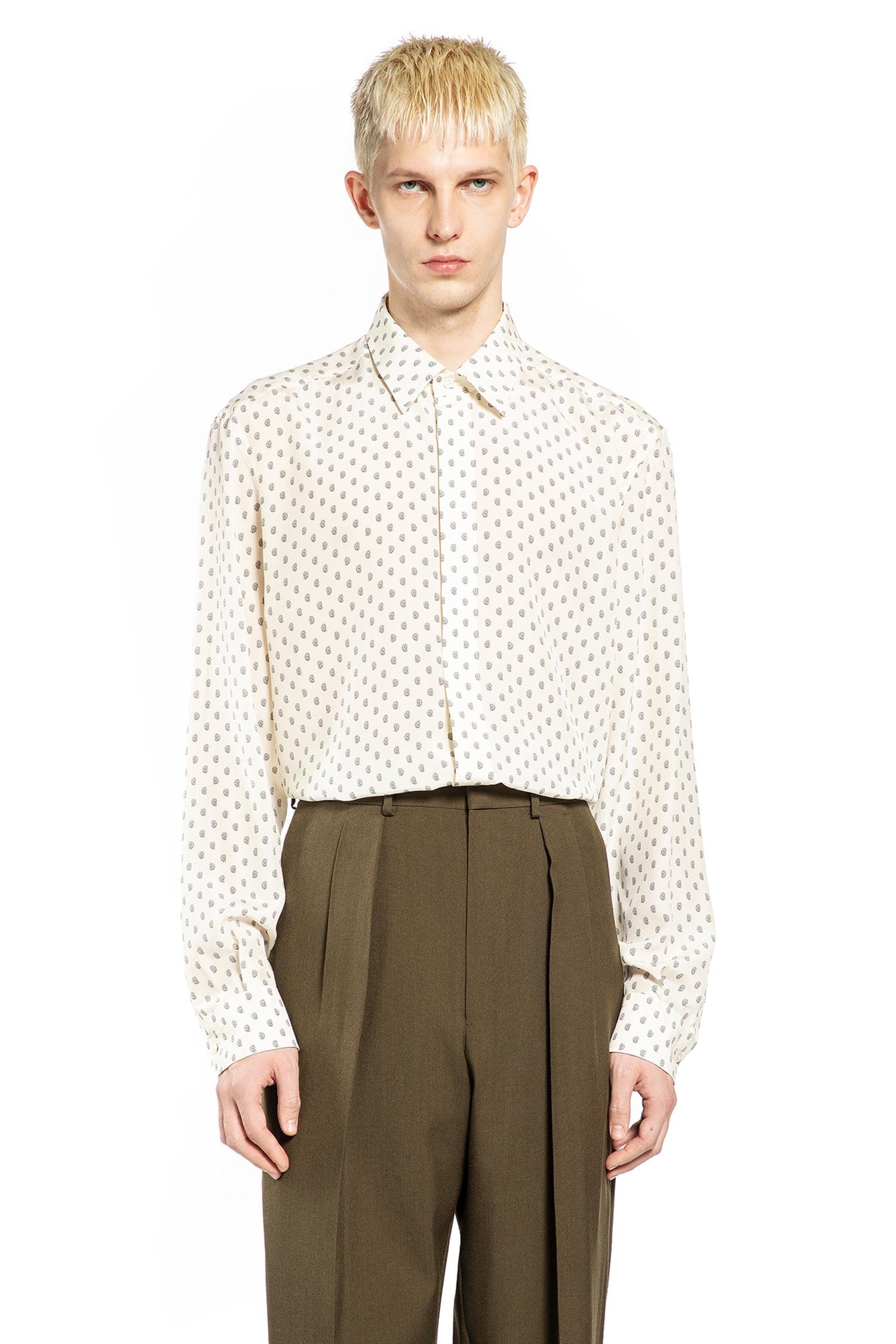 TOM FORD Crepe de Chine Paisley Print Fluid Shirt