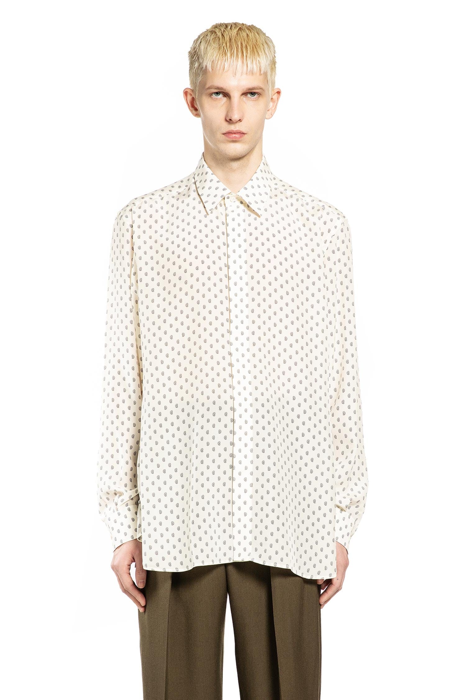 TOM FORD Crepe de Chine Paisley Print Fluid Shirt
