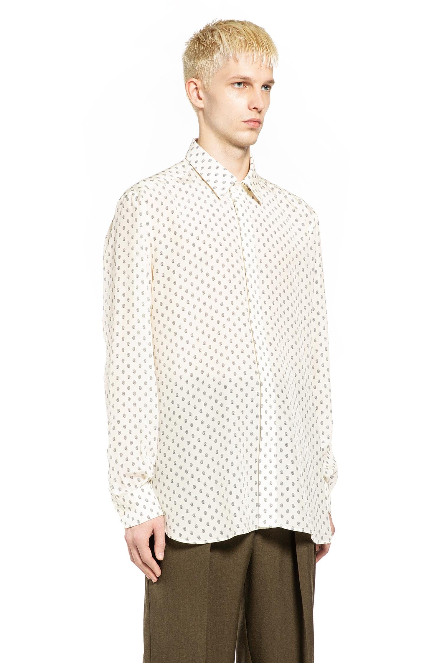 TOM FORD Crepe de Chine Paisley Print Fluid Shirt