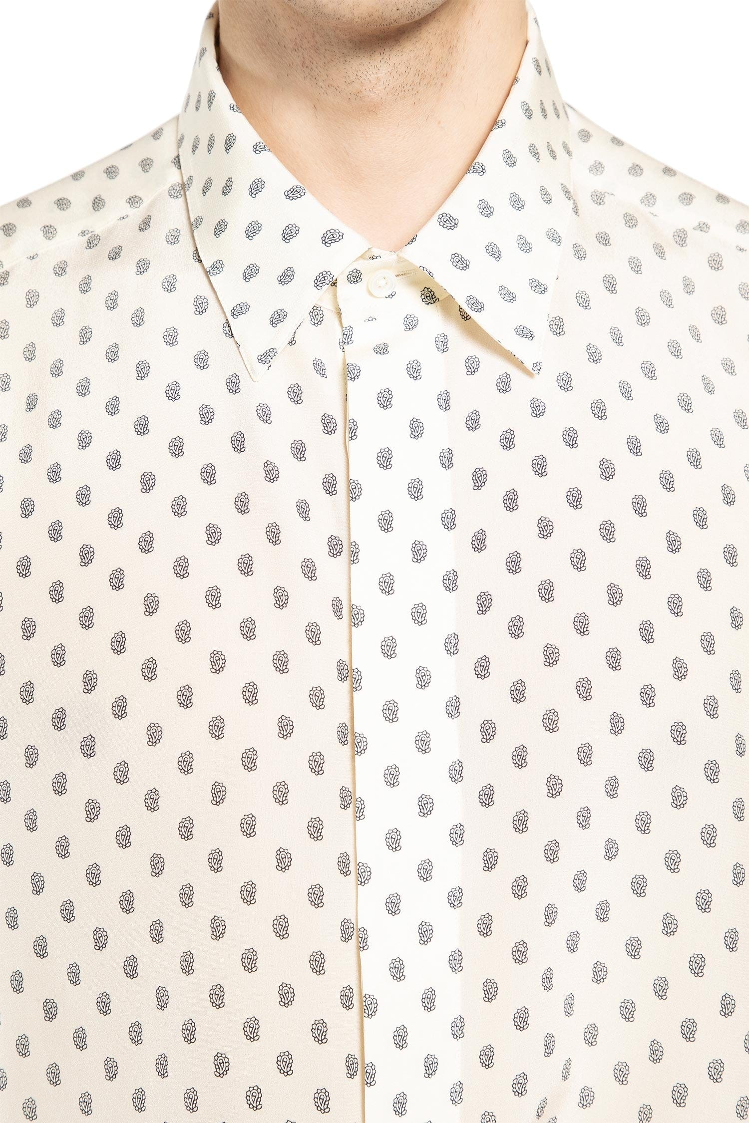 TOM FORD Crepe de Chine Paisley Print Fluid Shirt