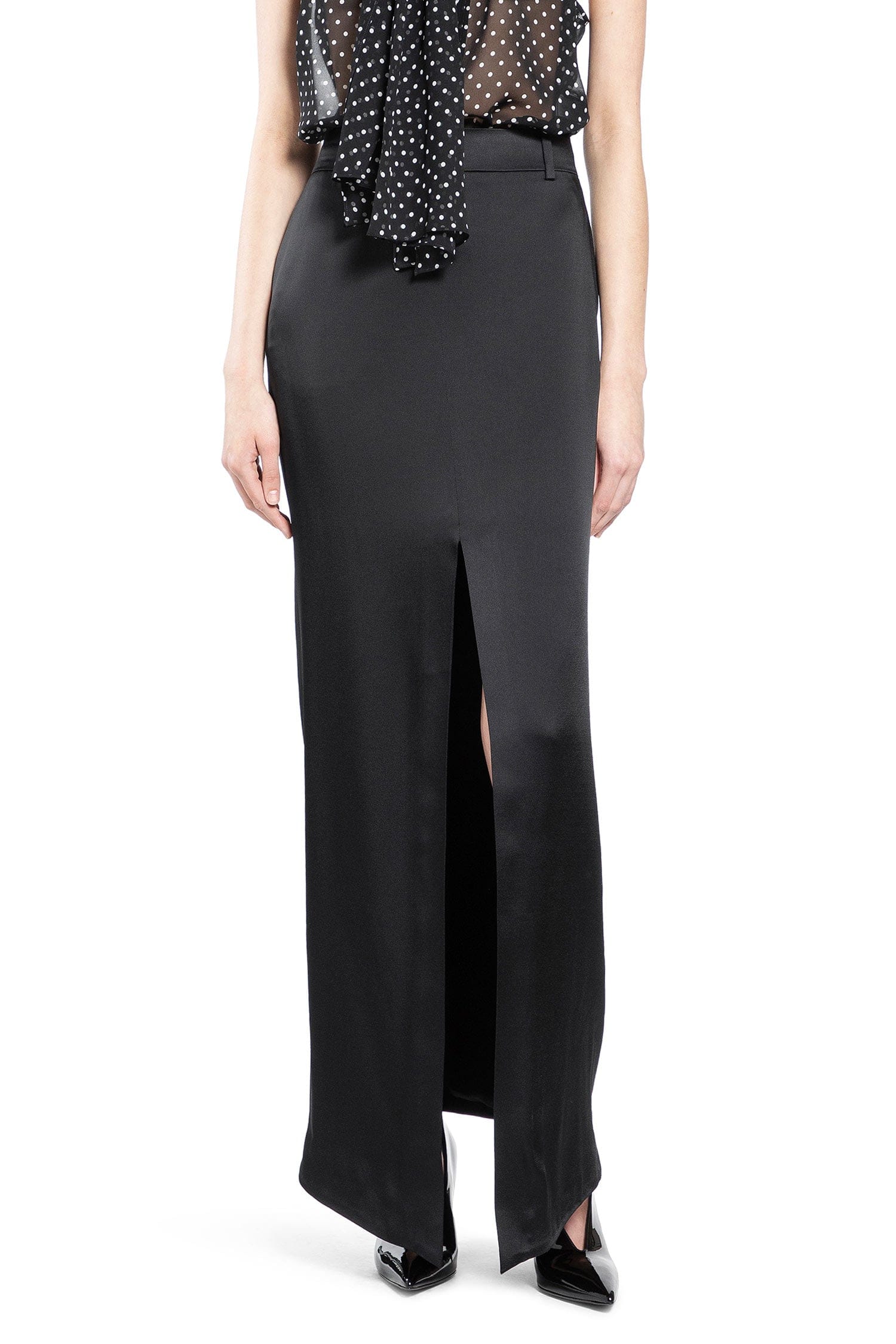 TOM FORD Crepe Envers Satin Tailored Maxi Skirt