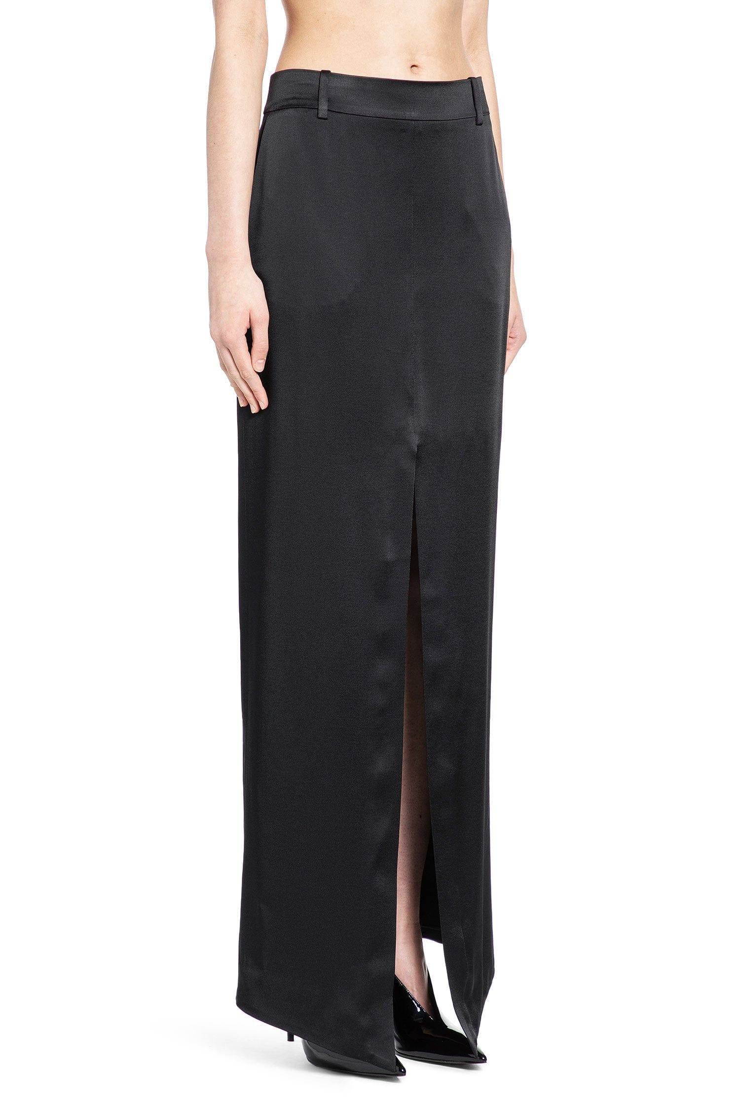TOM FORD Crepe Envers Satin Tailored Maxi Skirt