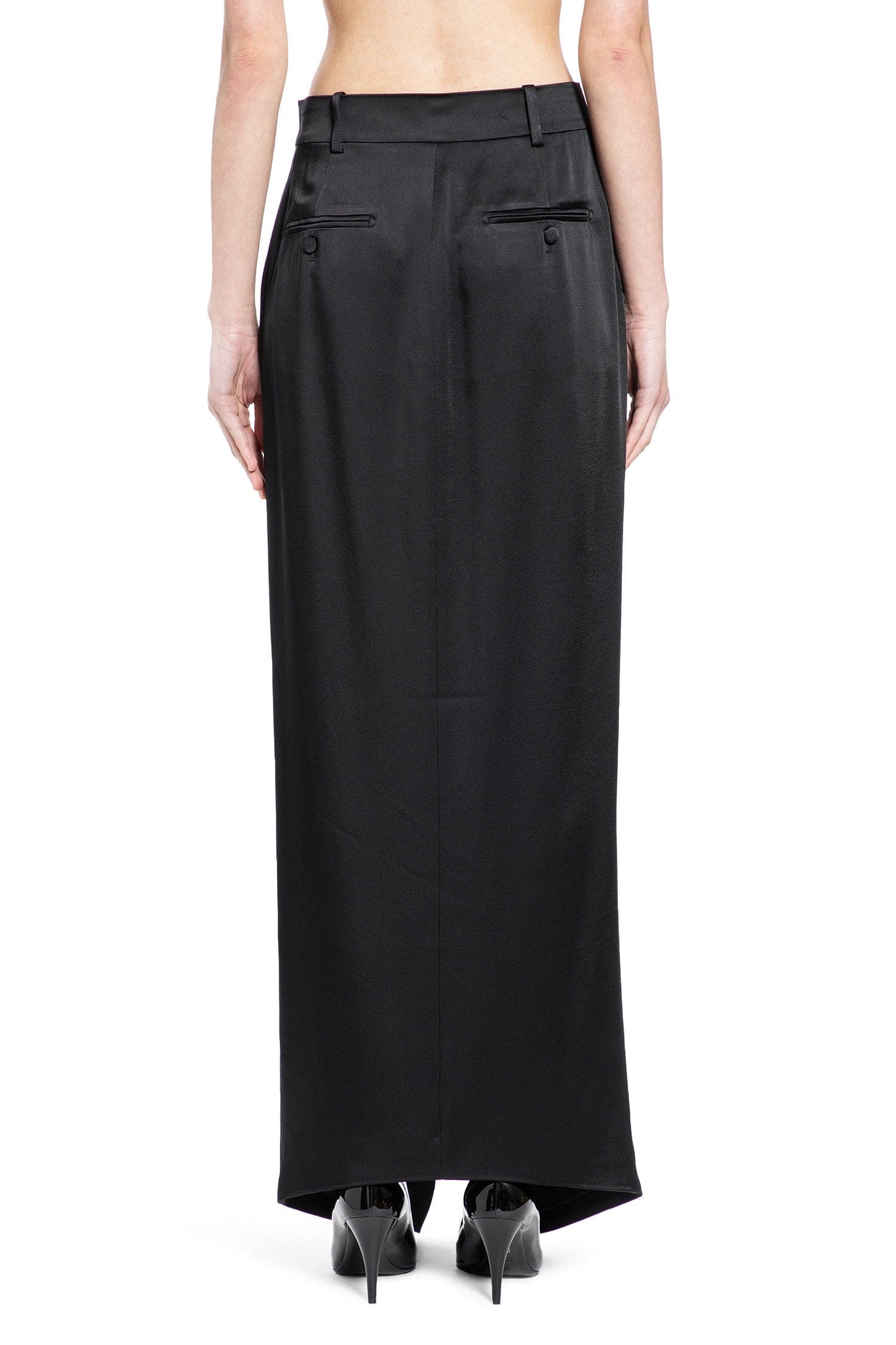 TOM FORD Crepe Envers Satin Tailored Maxi Skirt
