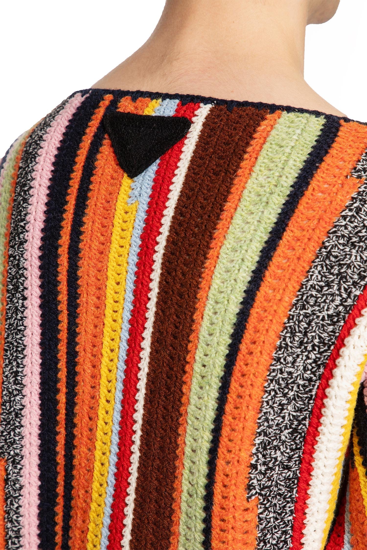 Prada Wool Crochet Boat Neck Sweater